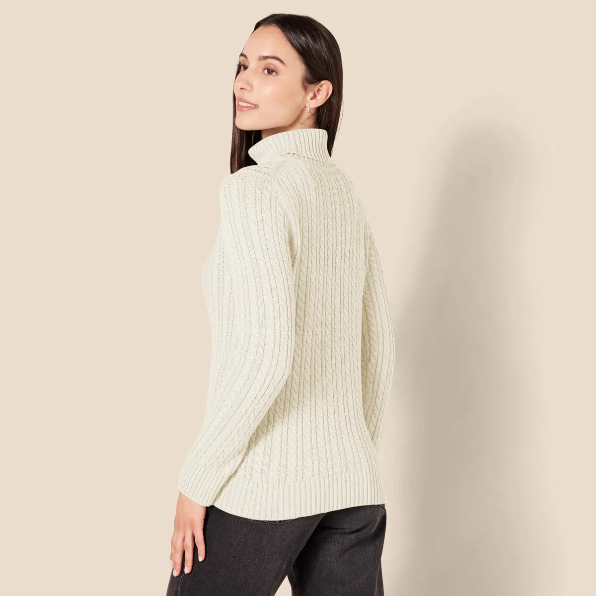 Amazon Essentials Damen Leichter Rollkragenpullover Mit Zopfmuster (Erhältlich In Übergröße)