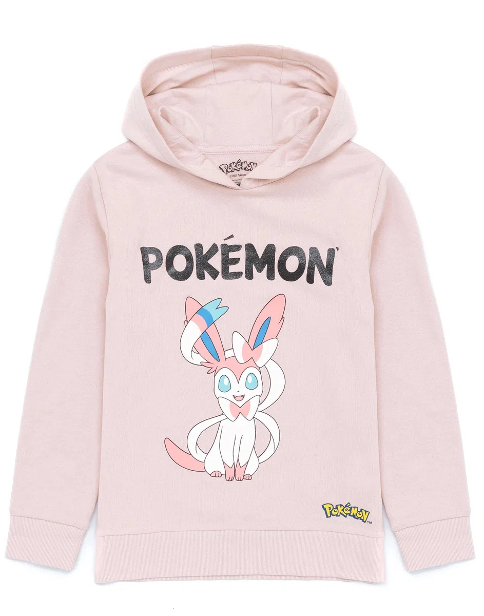 Pokemon Hoodie Girls Kids Game Gifts Sylveon Lilac Jumper Pullover