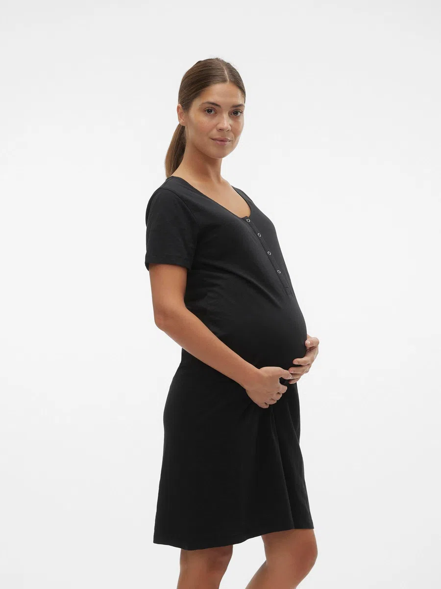 MAMALICIOUS Damen Mlmira Solid JRS Nightgown 2f A. E. Noos Nachthemd