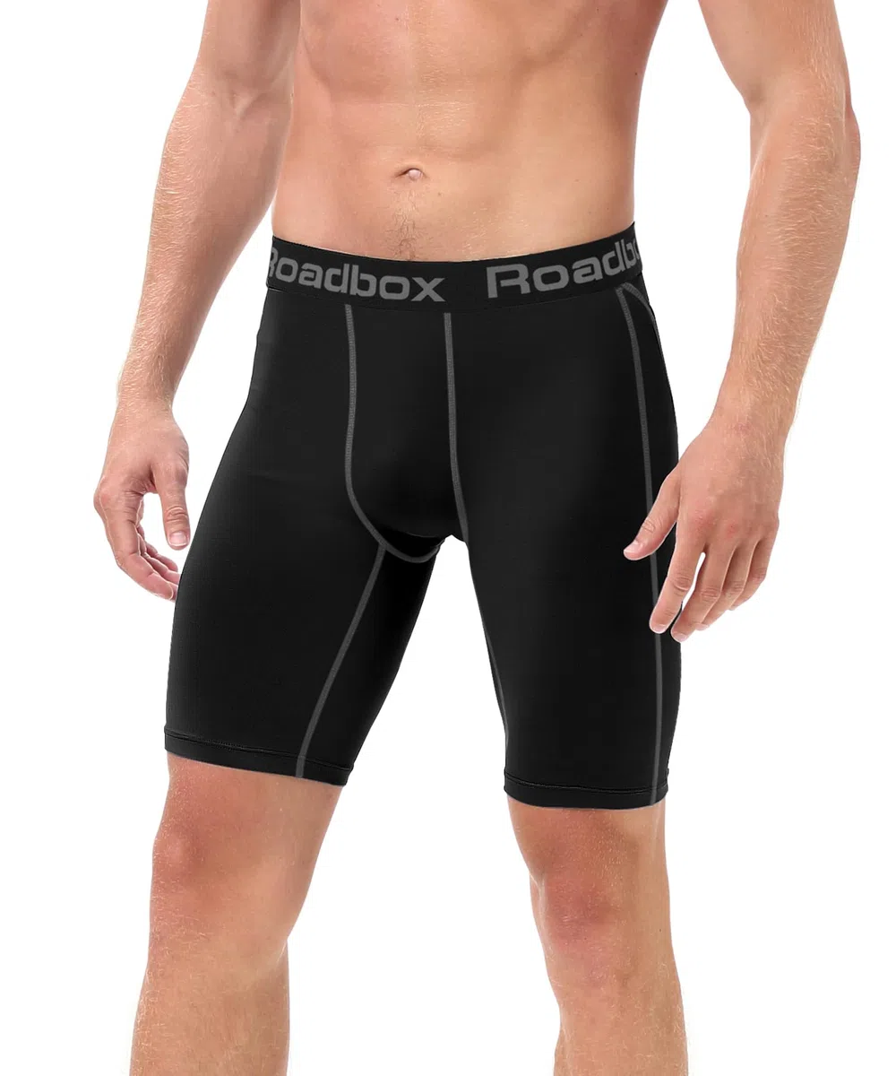 Roadbox 1, 2 oder 3 Pack Herren Kompressionsshorts, Schnelltrocknendes Base Layer Unterhose Tights Kurz Laufunterwäsche