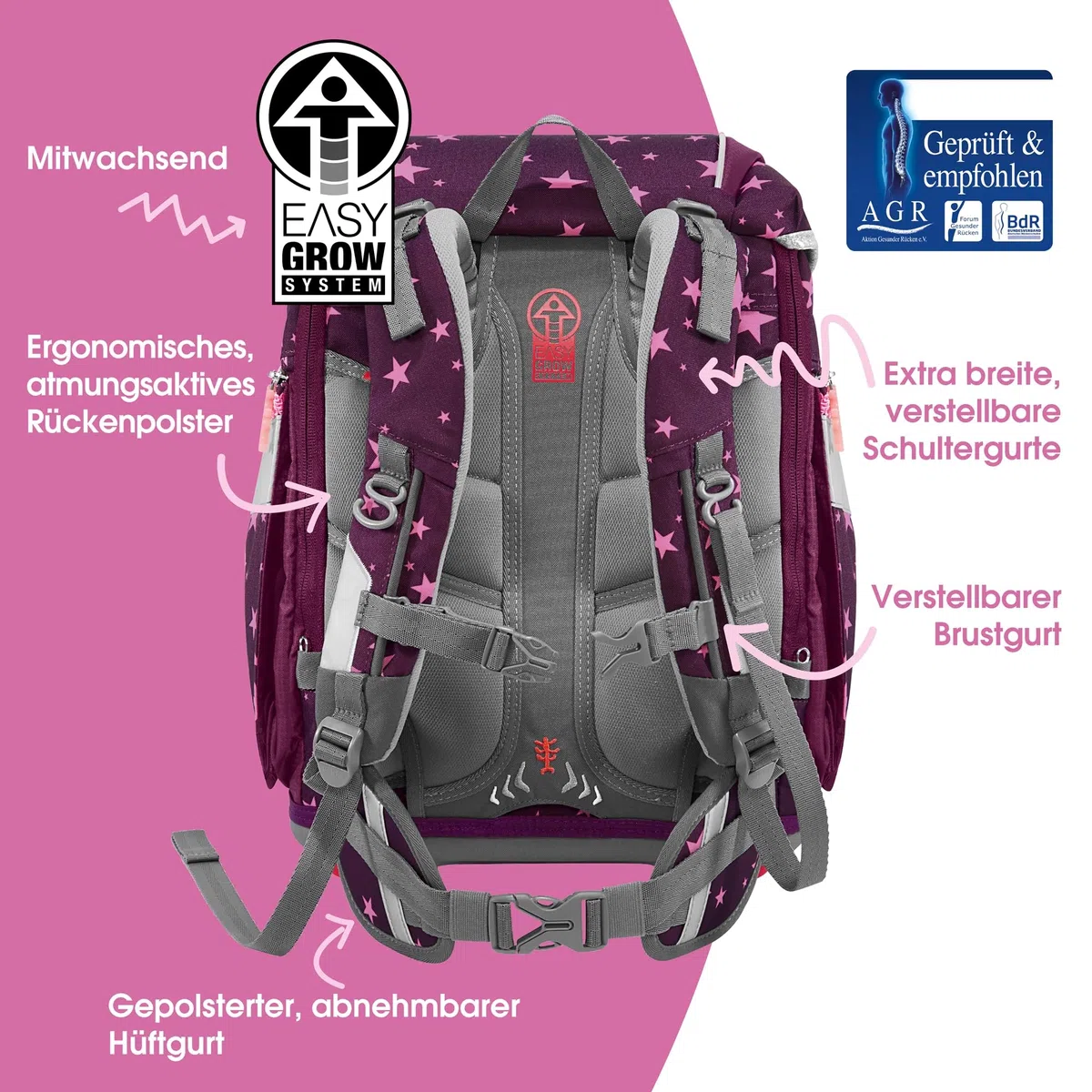Step by Step 2in1 Plus Unicorn Schulranzen Set 6tlg.