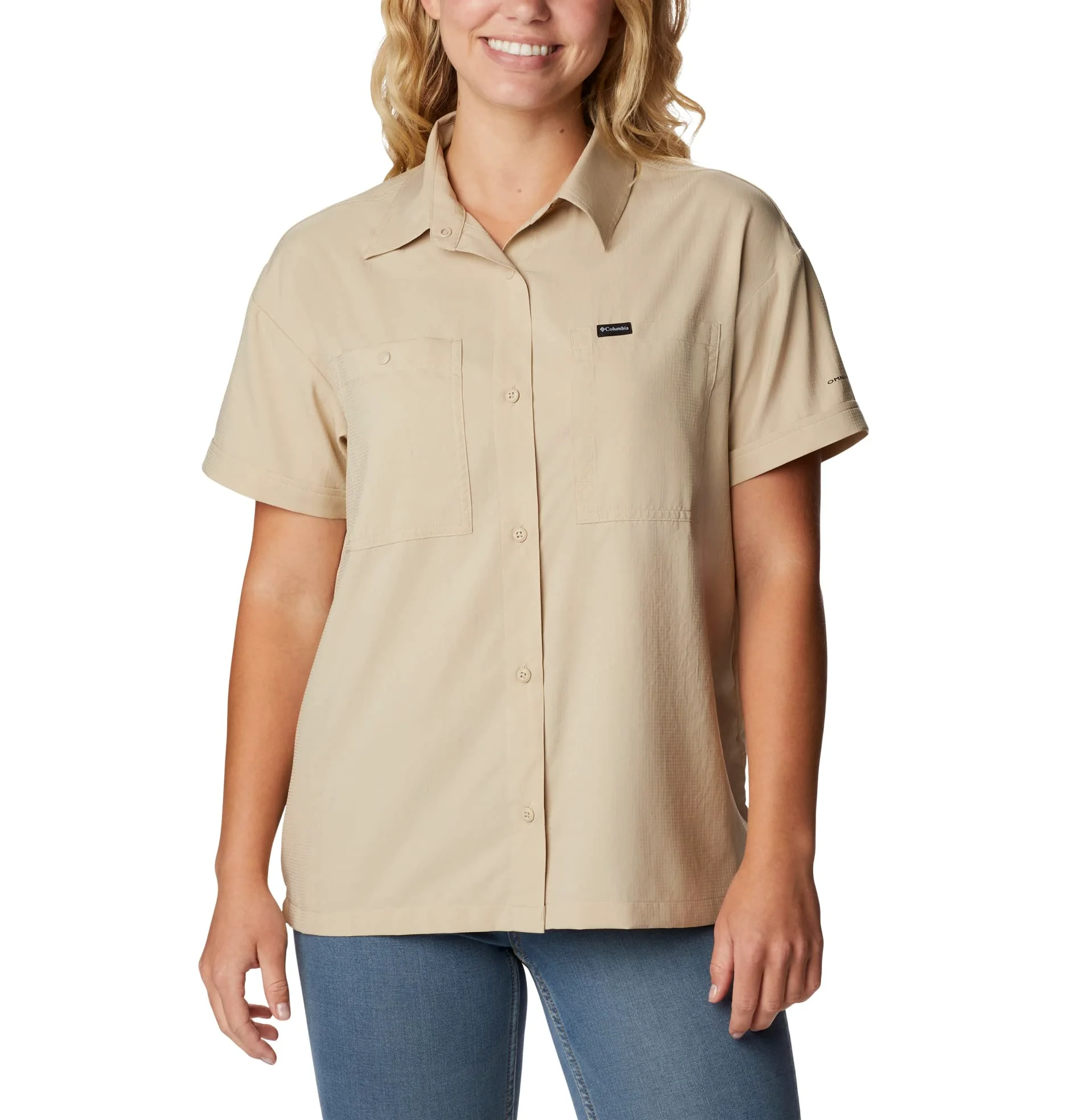Columbia Kurzarm-Wanderhemd für Damen, Silver Ridge Short Sleeve Shirt, Nylon