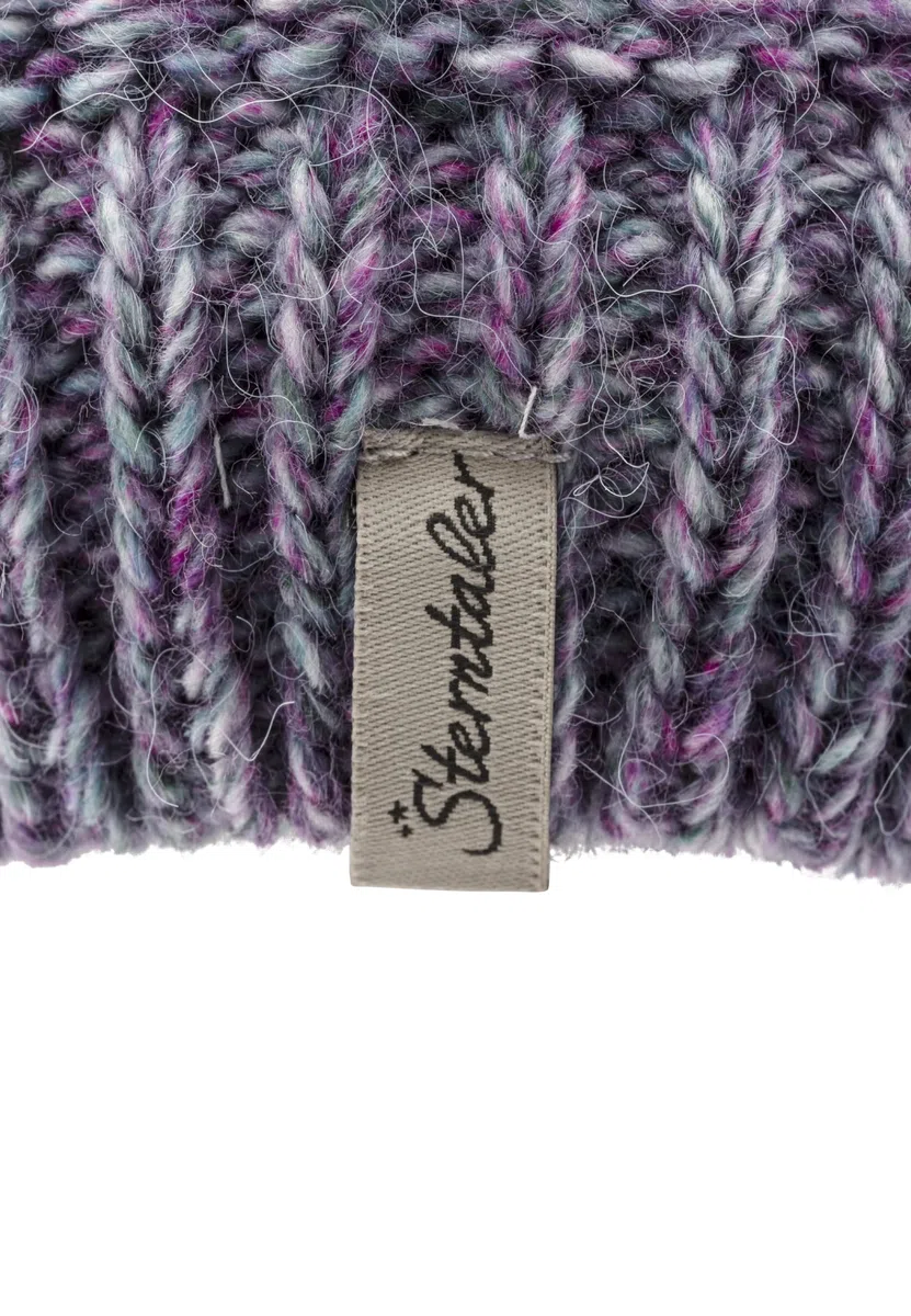 Sterntaler Strickmütze aus Multicolor Garn - Unisex Bommelmütze mit tollem Strickmuster - Kindermütze mit Futter aus wärmendem Microfleece - Wintermütze