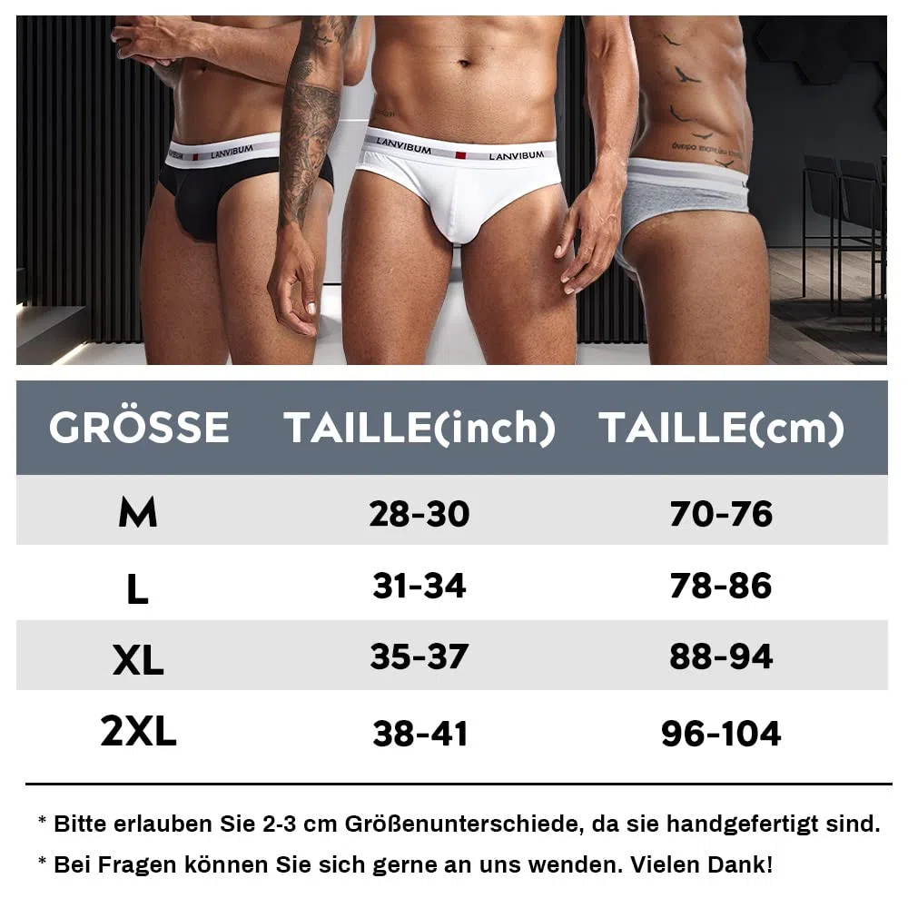 PHOLEEY Herren Slips Baumwolle Unterwäsche männer niedrige Taille atmungsaktive Unterhosen geeignet für Sport, Reisen, 3er-Pack