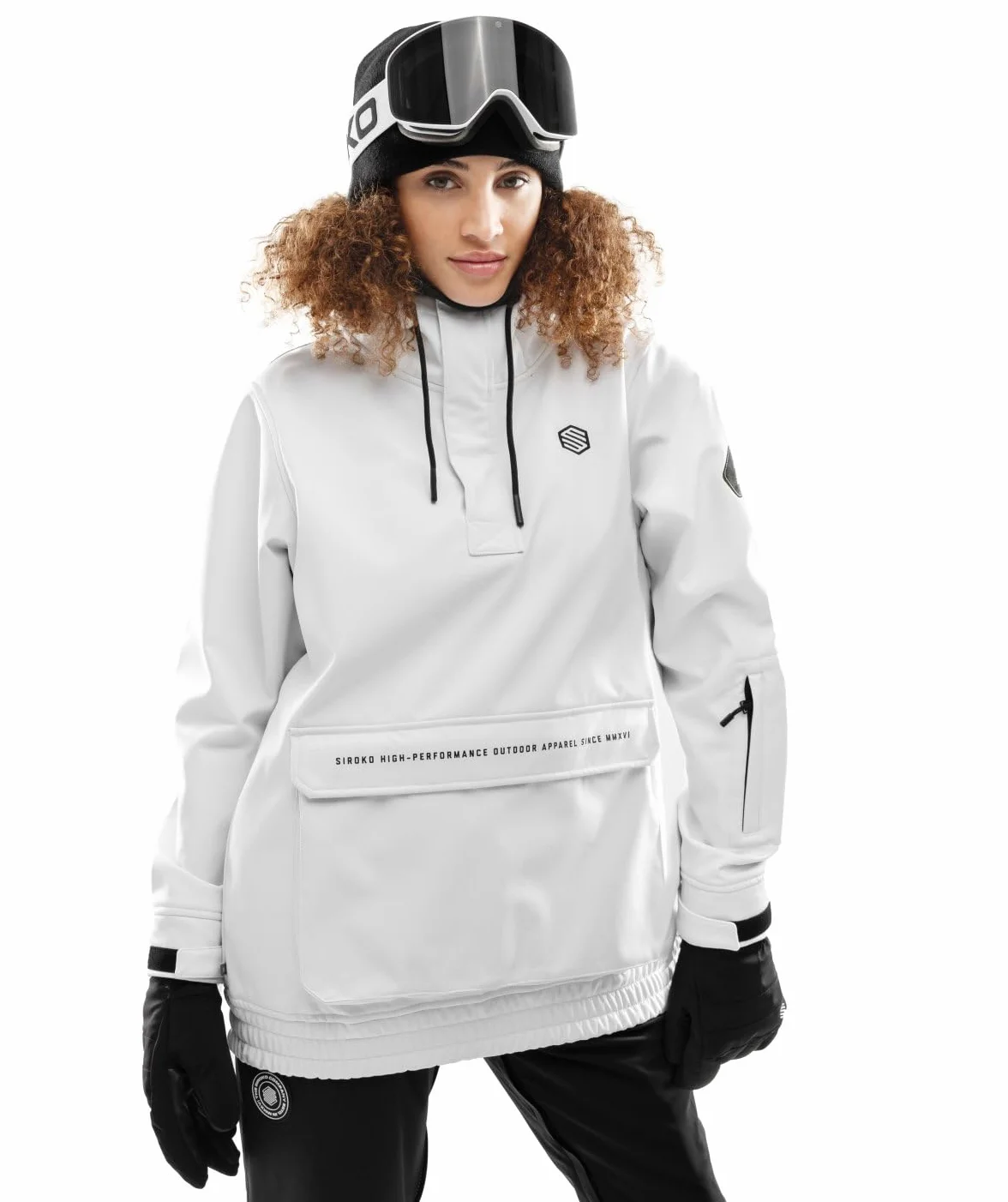 SIROKO - Snowboardjacke mit Kängurutasche für Damen W3-W Antarctica