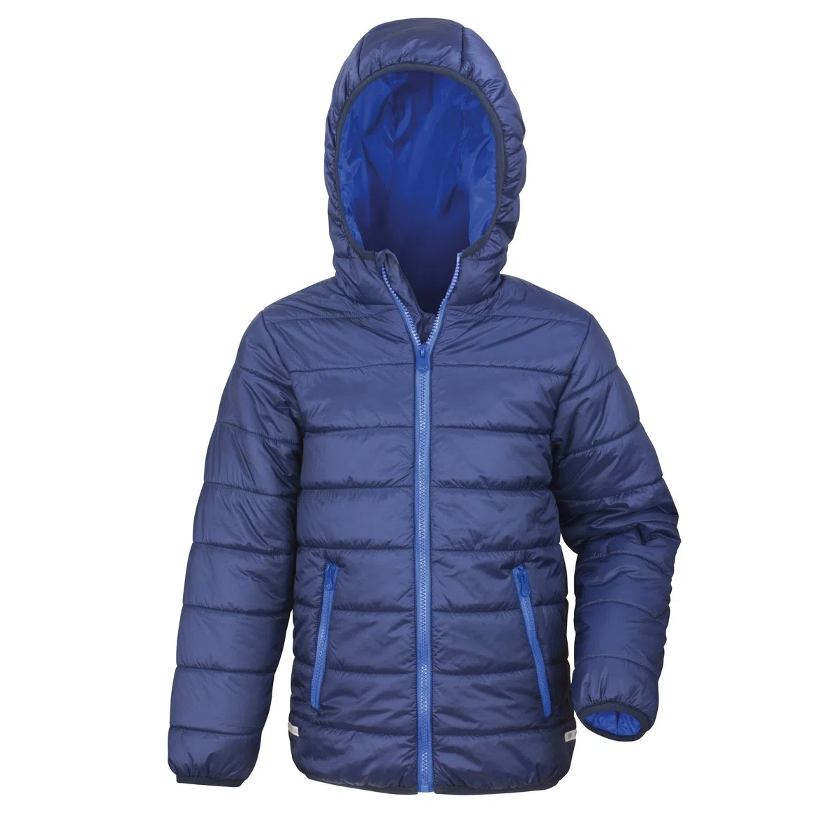 Result - Gefütterte Kinder Steppjacke/Navy/Lime, M (128)