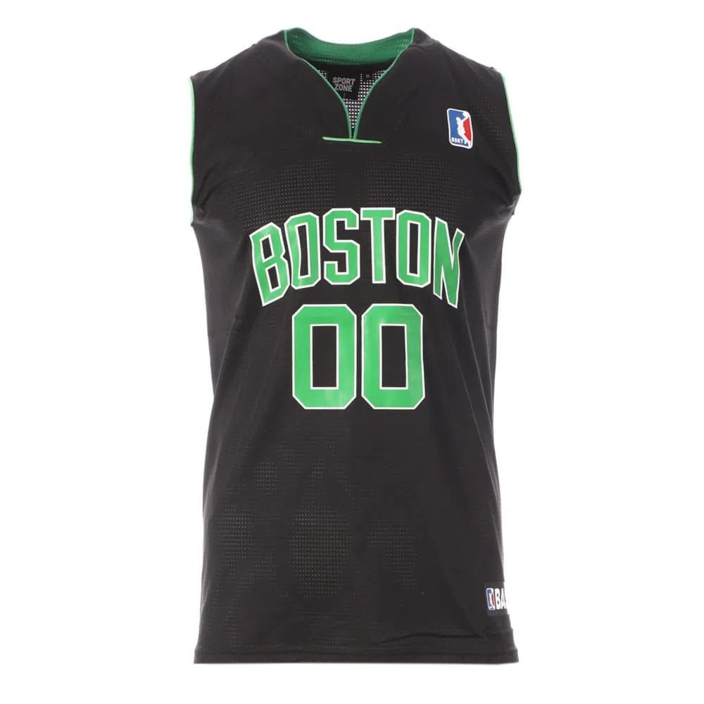 Boston 00 Basketball-Trikot, Schwarz, Herren