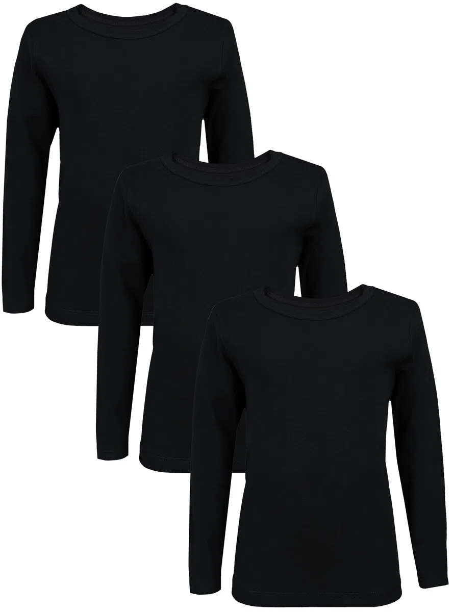TupTam Langarmshirt Kinder – 3er Pack Unterhemden Jungen & Mädchen, 100% Baumwolle, Unisex