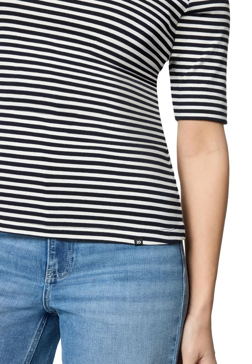 zero Damen Basic Shirt mit U-Boot-Ausschnitt