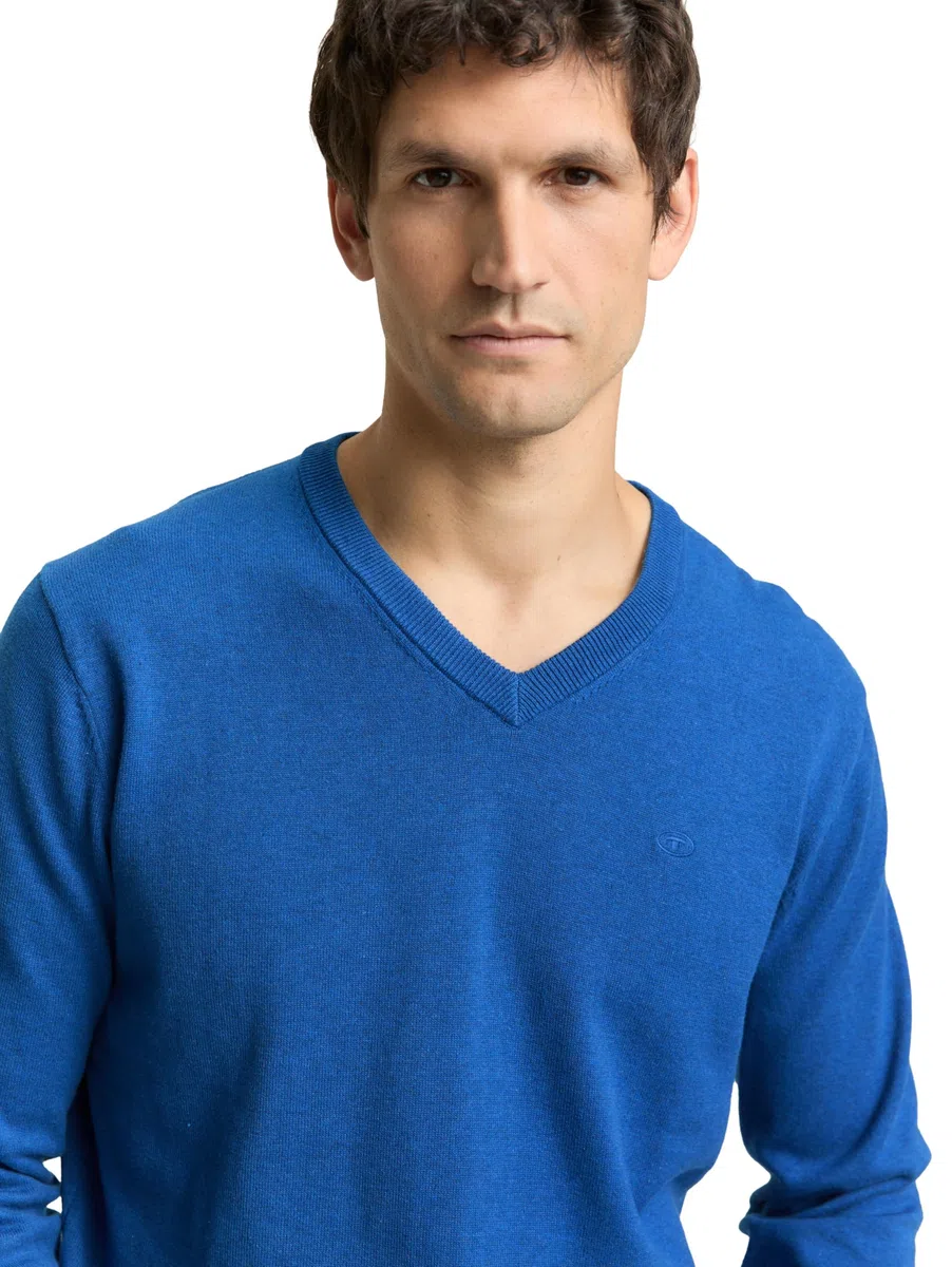 TOM TAILOR Herren 1039811 Strickpullover mit V-Ausschnitt
