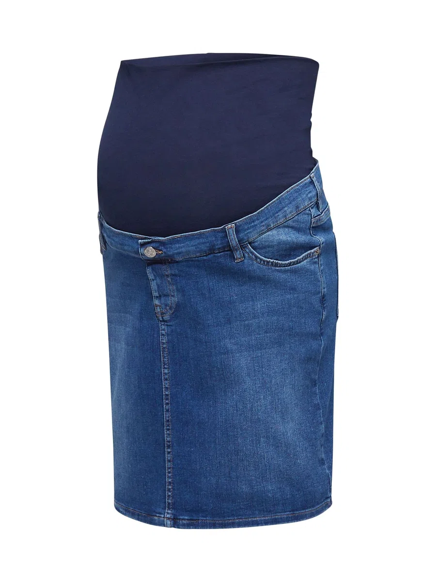 ESPRIT Maternity Damen Skirt Denim OTB Mid Umstandsrock