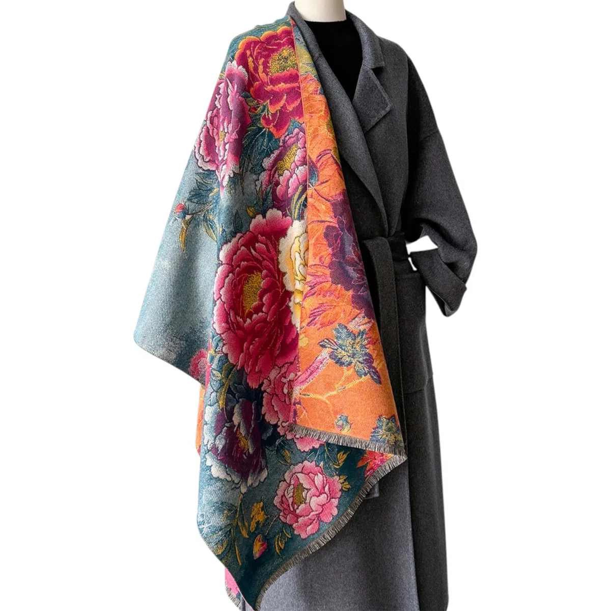 GFM FRLSHL-EE Damen-Schal im Pashmina-Stil, Kaschmir-Textur für Herbst, Winter, Weihnachten