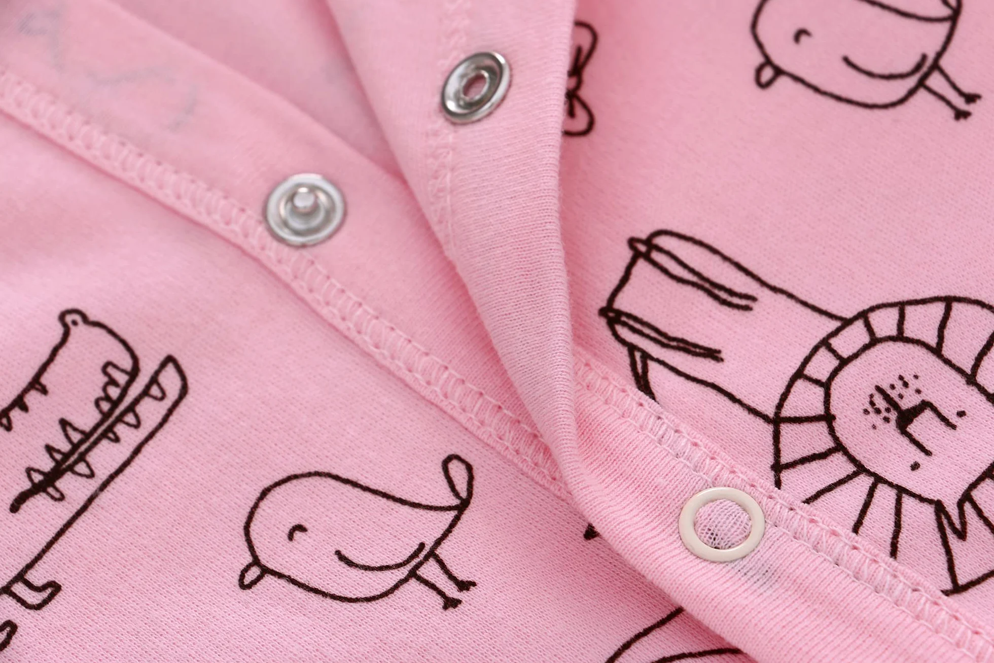 3PCS Baby Schlafstrampler Babychlafanzug Babyschlafsack Baumwolle mit Füßen mit knöpfen Gr. 56 62 68 für Junge Mädchen Neugborenen