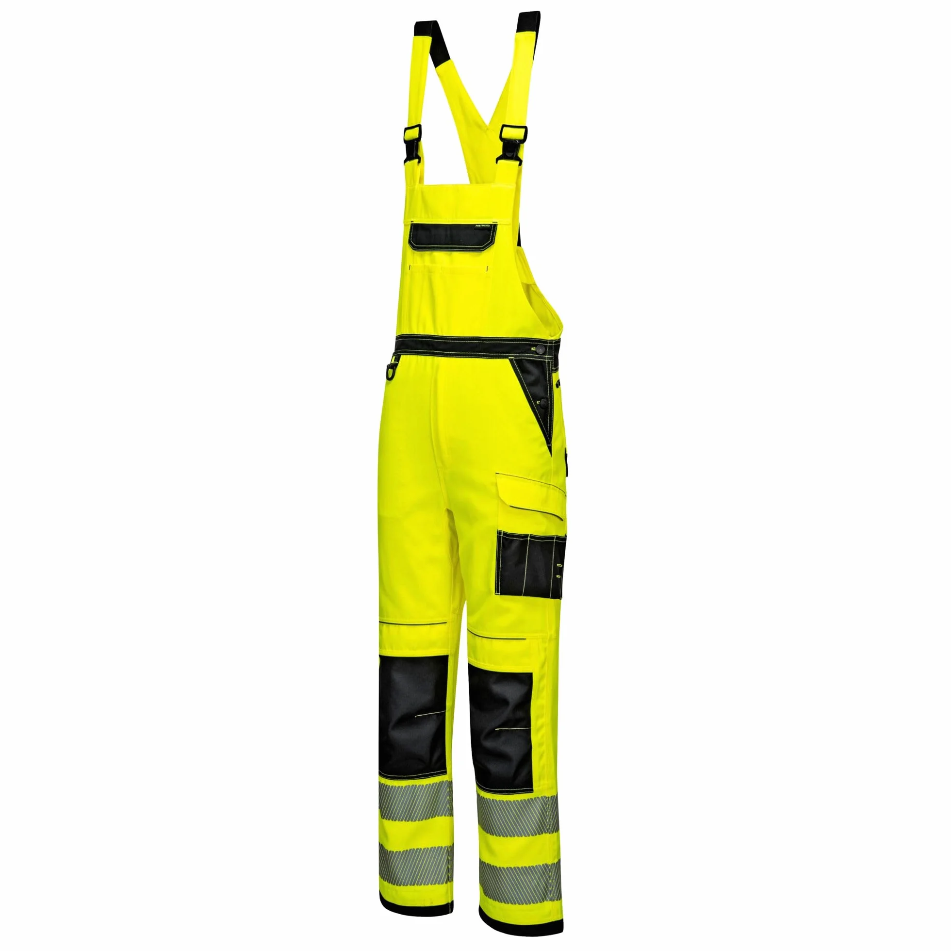 Portwest PW344 - PW3 Hi-Vis Bib & Brace (Medium, Yellow/Black)