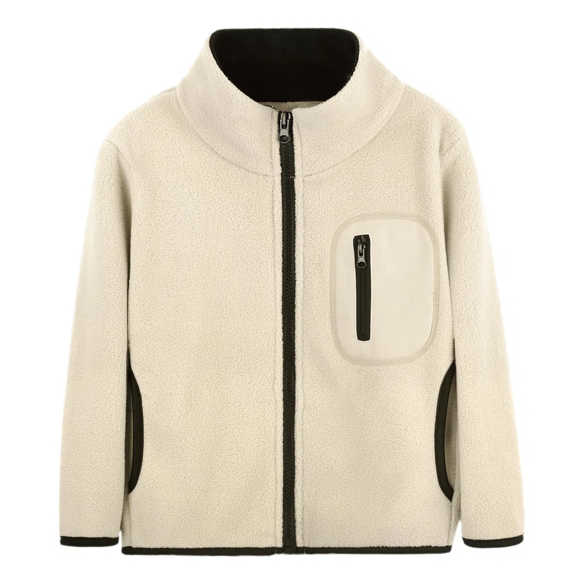 Kleinkind Kinder Polar Fleece Jacke Stehkragen Winddichte Jacke Reißverschluss Leichte Mantel Einfach Eltern-Kind Oberbekleidung