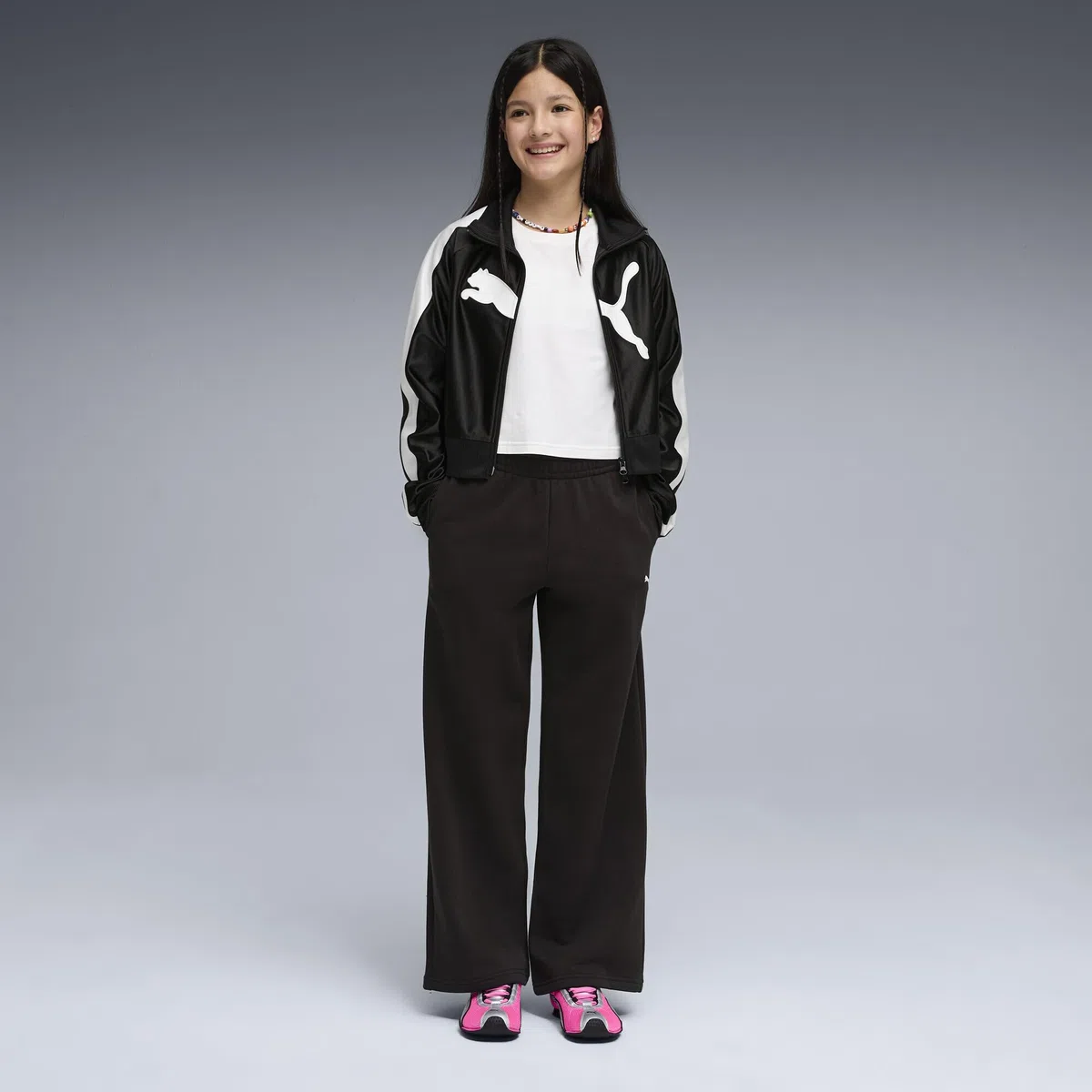 PUMA Mädchen Essentials Hose mit weitem Bein