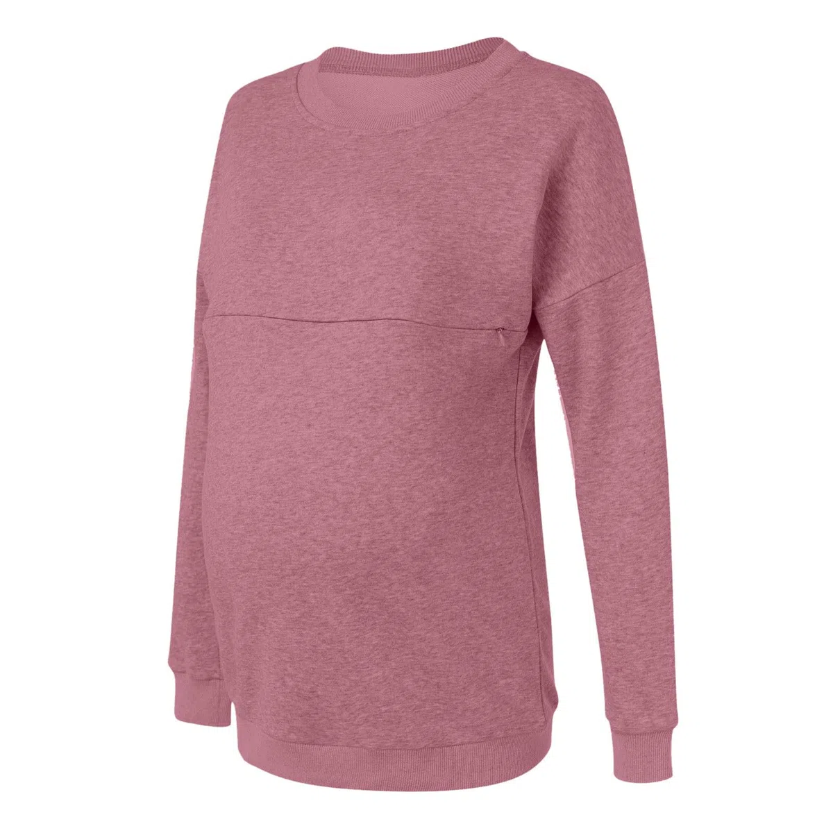 Damen Mutterschaft Reißverschluss Sweatshirt Einfarbig Jumper Stilloberteile Winter Langarm Stillkleidung für Stillen Nursing Top Schwangerschaft Stillpullover Winter Langarmshirts