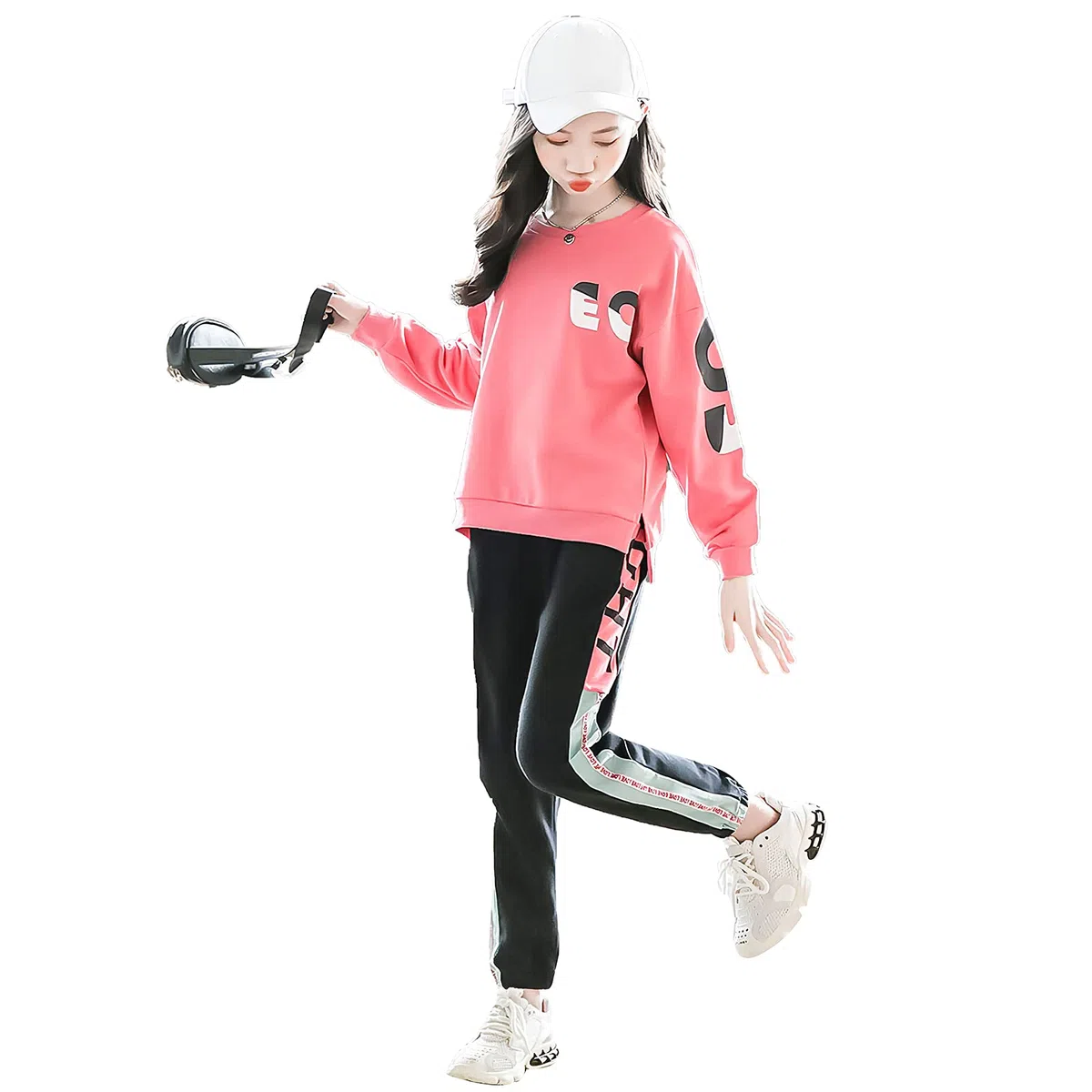 amropi Mädchen Trainingsanzug Gestreift Pullover Sweatshirt Jogging Hose Bekleidungsset for 3-14 Jahre