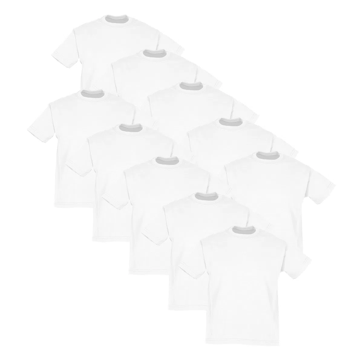 Fruit of the Loom 10er-Pack Valueweight Kinder T-Shirt+Web-Textilien Beutel
