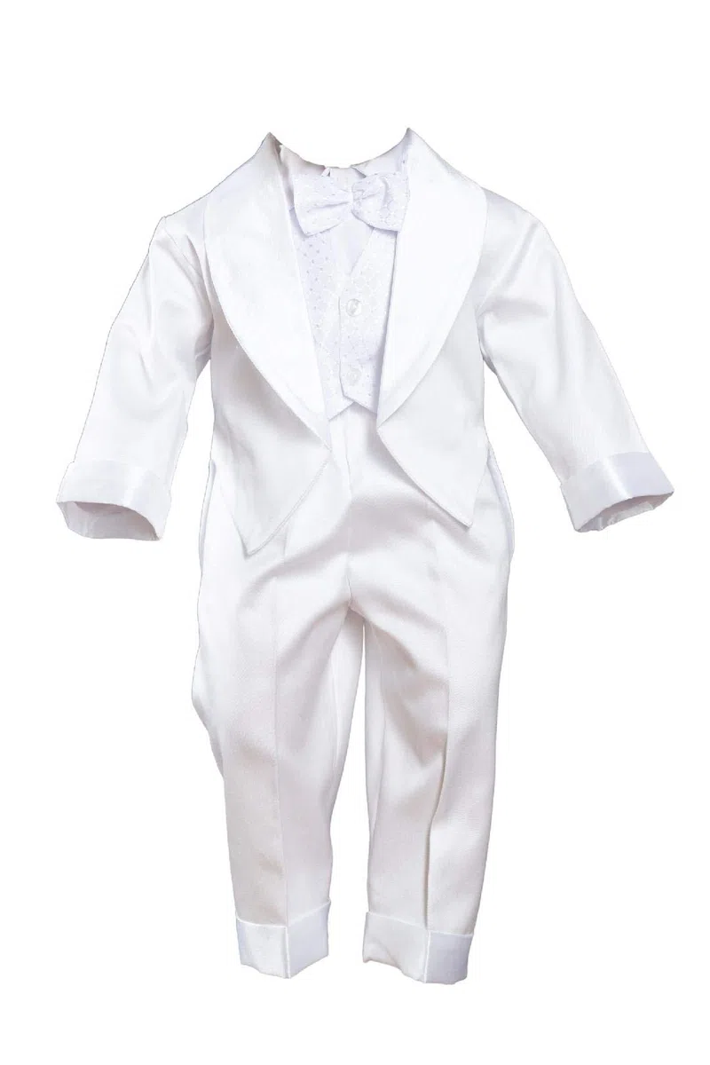 Taufanzug Smoking Festanzug mit Frack Outfit Hochzeit Weiß
