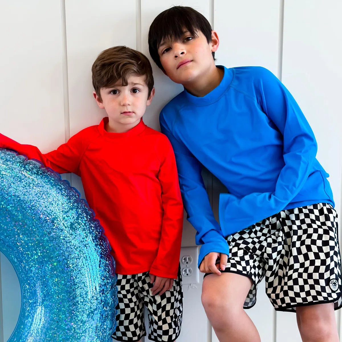 BIG ELEPHANT 3 Stück Kinder Rash Guard Schwimmshirt UPF 50+ Langarm Schwimmbekleidung Sonnenschutz für Jungen und Mädchen