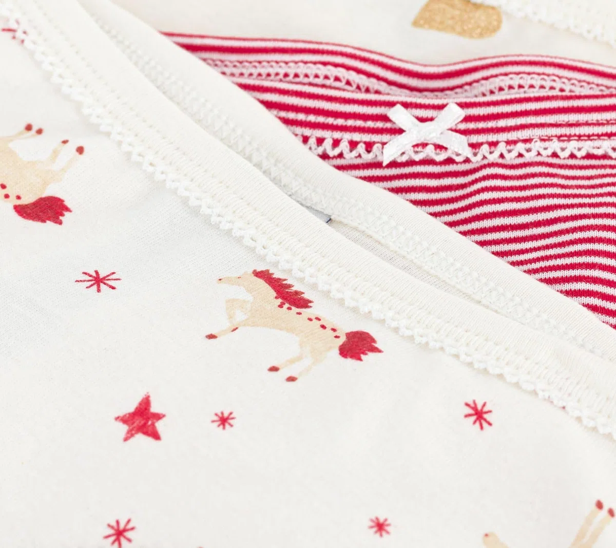 Petit Bateau 3 Culottes Unterwäsche für den Tag, Mehrfarbig, 8 Jahre