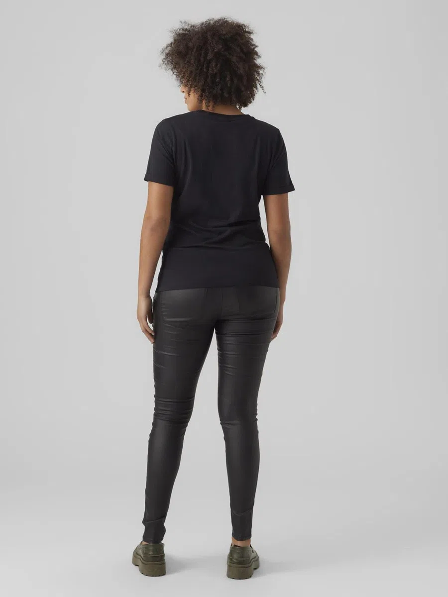 NAME IT Damen Vmmseven Ss Smooth Coated Pants Noos