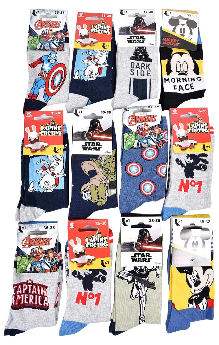 Ozabi Socken für Jungen Lizenz PACK VON 12 PAAREN SURPRISE