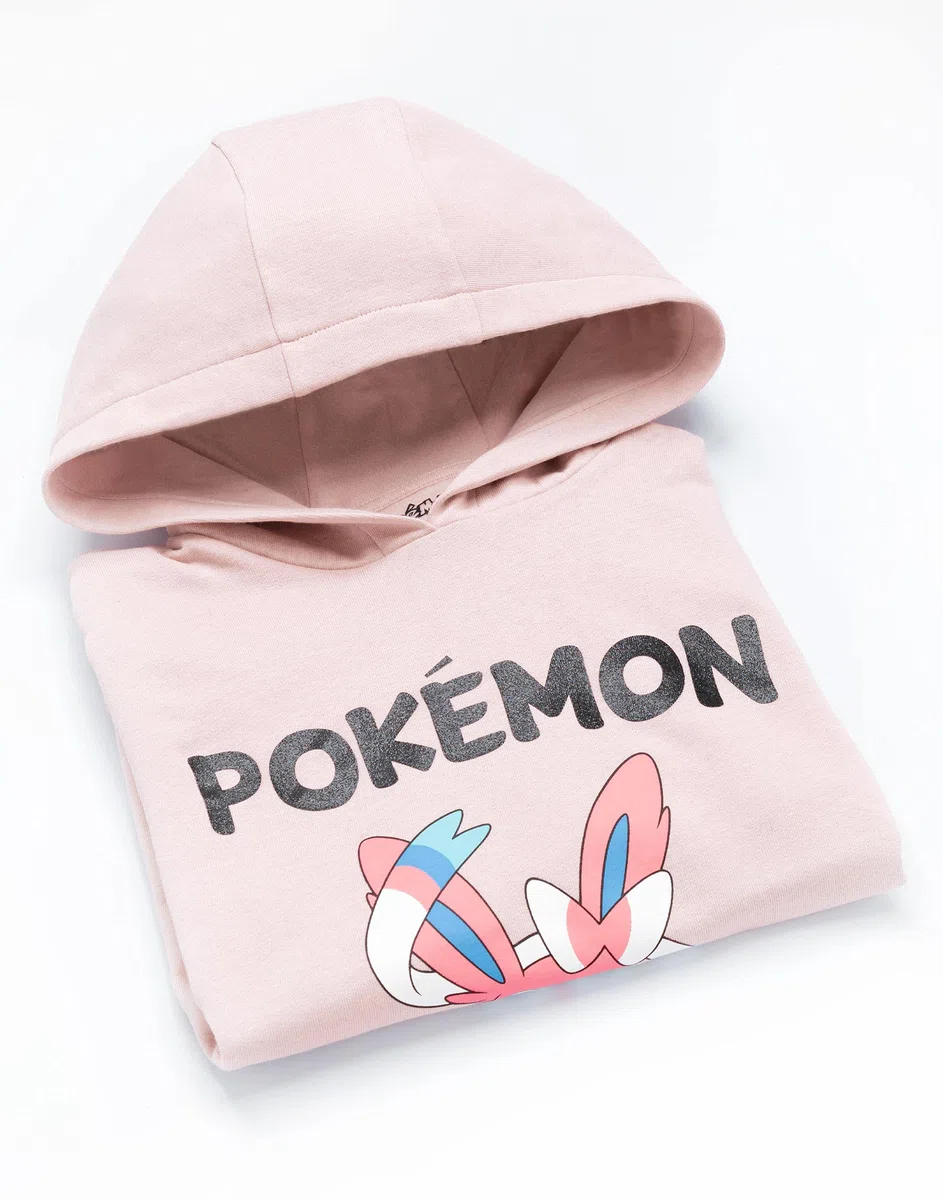 Pokemon Hoodie Girls Kids Game Gifts Sylveon Lilac Jumper Pullover