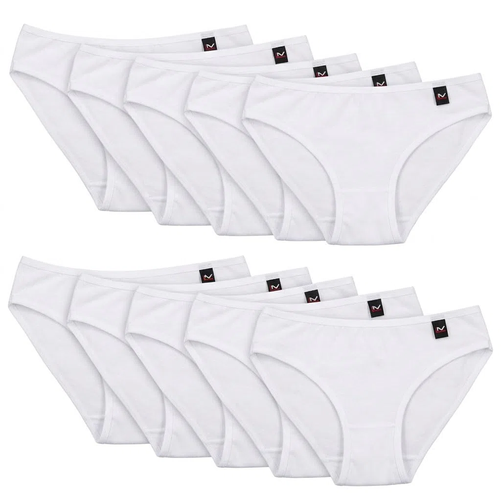 Mädchen Bikini Slips 10er Pack Girls Unterhosen Stretch Baumwolle