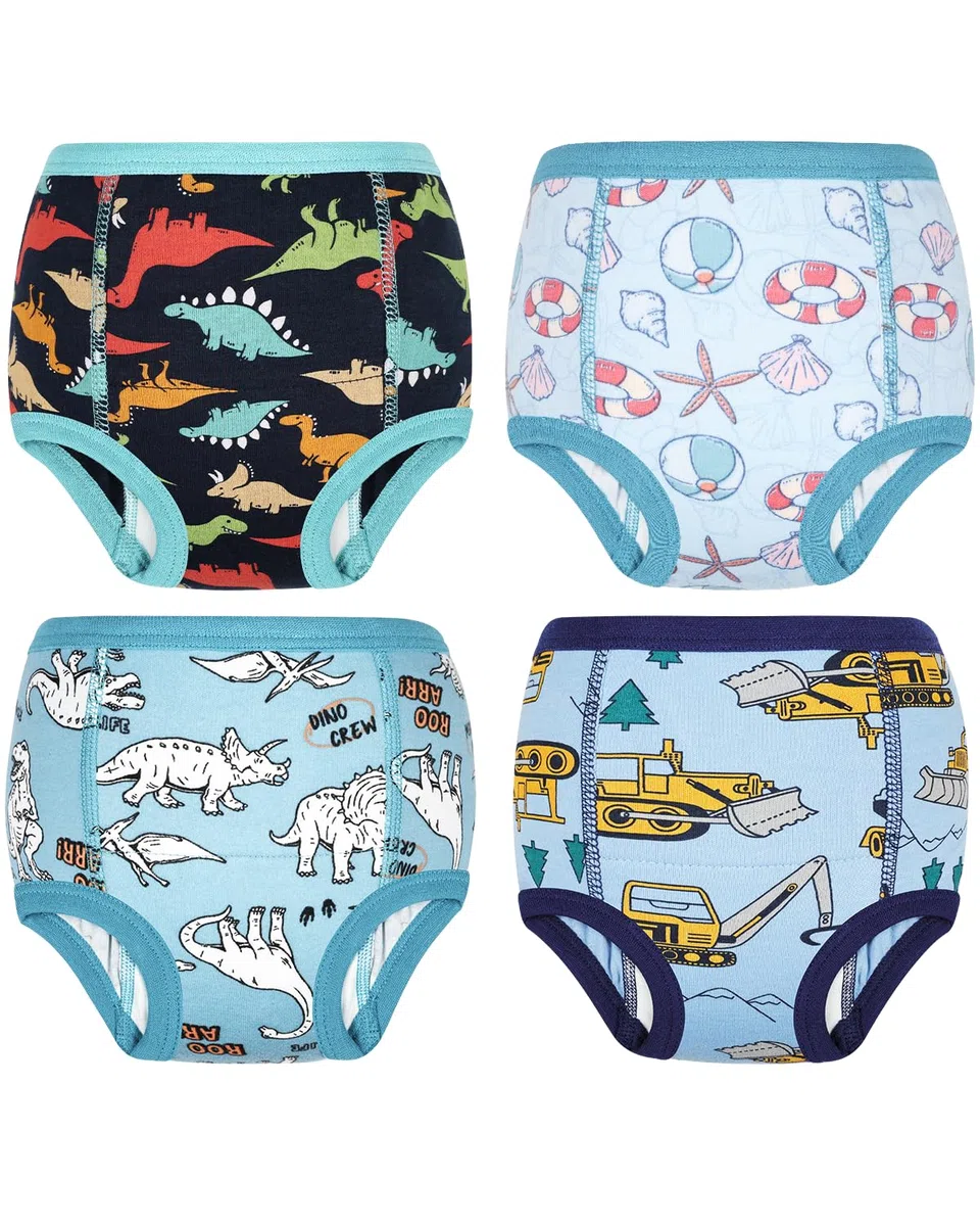 MOEMOE BABY Töpfchen Trainingshose 4 Stück Absorbiert Baby Töpfchentraining Unterhose für Kinder Jungen & Mädchen 2-9 Jahre