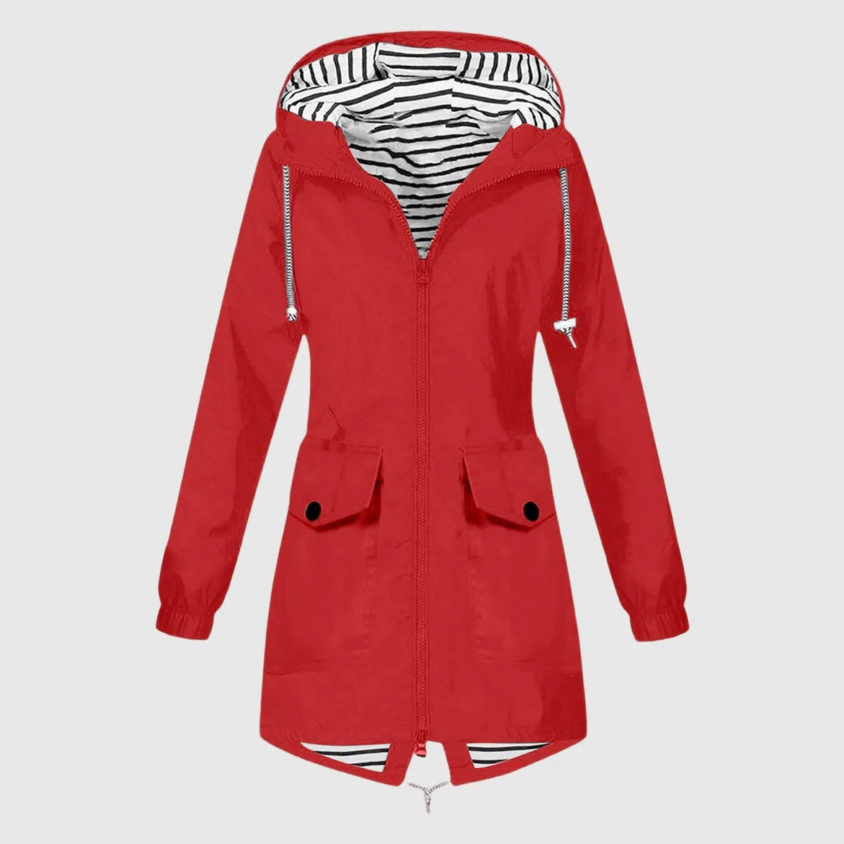Famzuneu Regenjacke Damen Wasserdicht Regenmantel Große Größen Leichte Funktionsjacke mit Kapuze Taschen Atmungsaktiv Outdoorjacke Windbreaker Übergangsjacke für Reisen Wandern Fahrrad