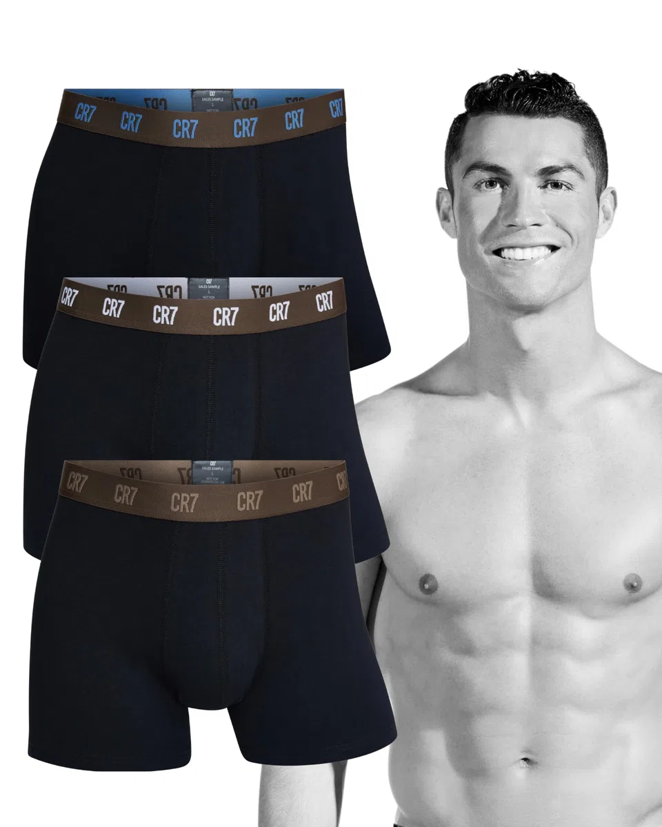 CR7 Boxershorts Herren Baumwolle – Cristiano Ronaldo Premium Herren Unterhosen – Männer Baumwoll Boxershorts Set – Komfort & Style – 3er-Pack