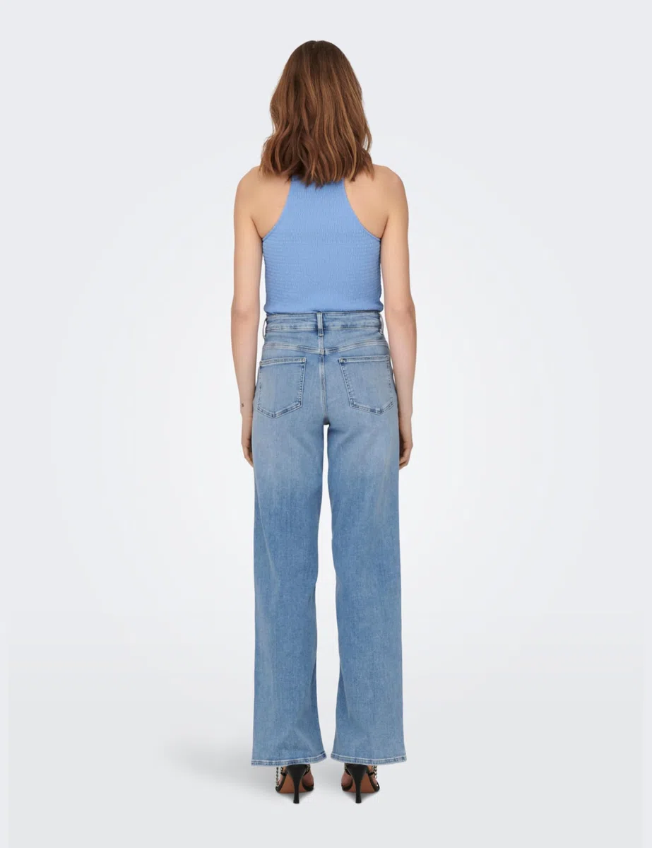 ONLY Female Jeans mit weitem Bein ONLMADISON Hohe Taille Weiter Beinschnitt Jeans
