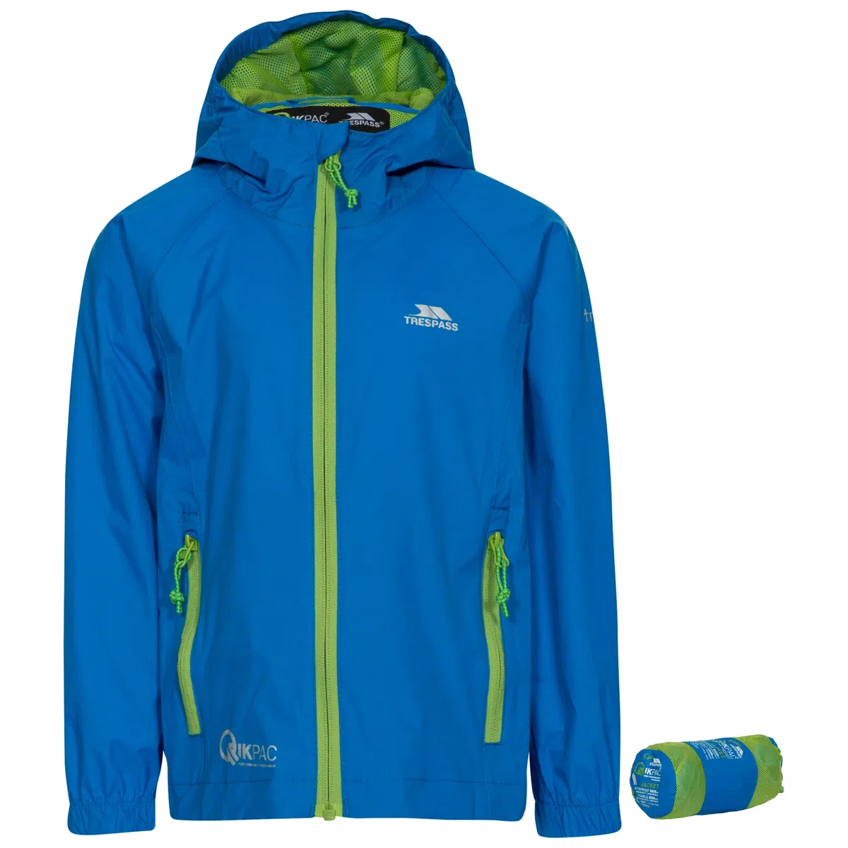 Trespass Unisex Kinder Qikpac Jacket Kompakt Zusammenrollbare Wasserdichte Regenjacke