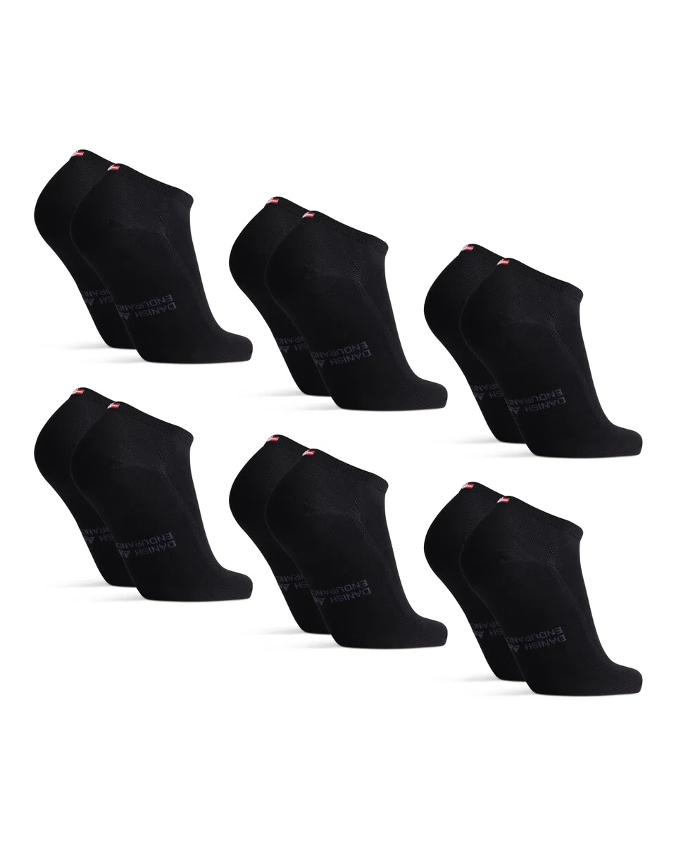 DANISH ENDURANCE 6 Paar Bambus Sneaker-Socken, Kurze Sommer Bambus Socken, Ultraweiche Halbsocken, Atmungsaktiv & Leicht, Damen & Herren