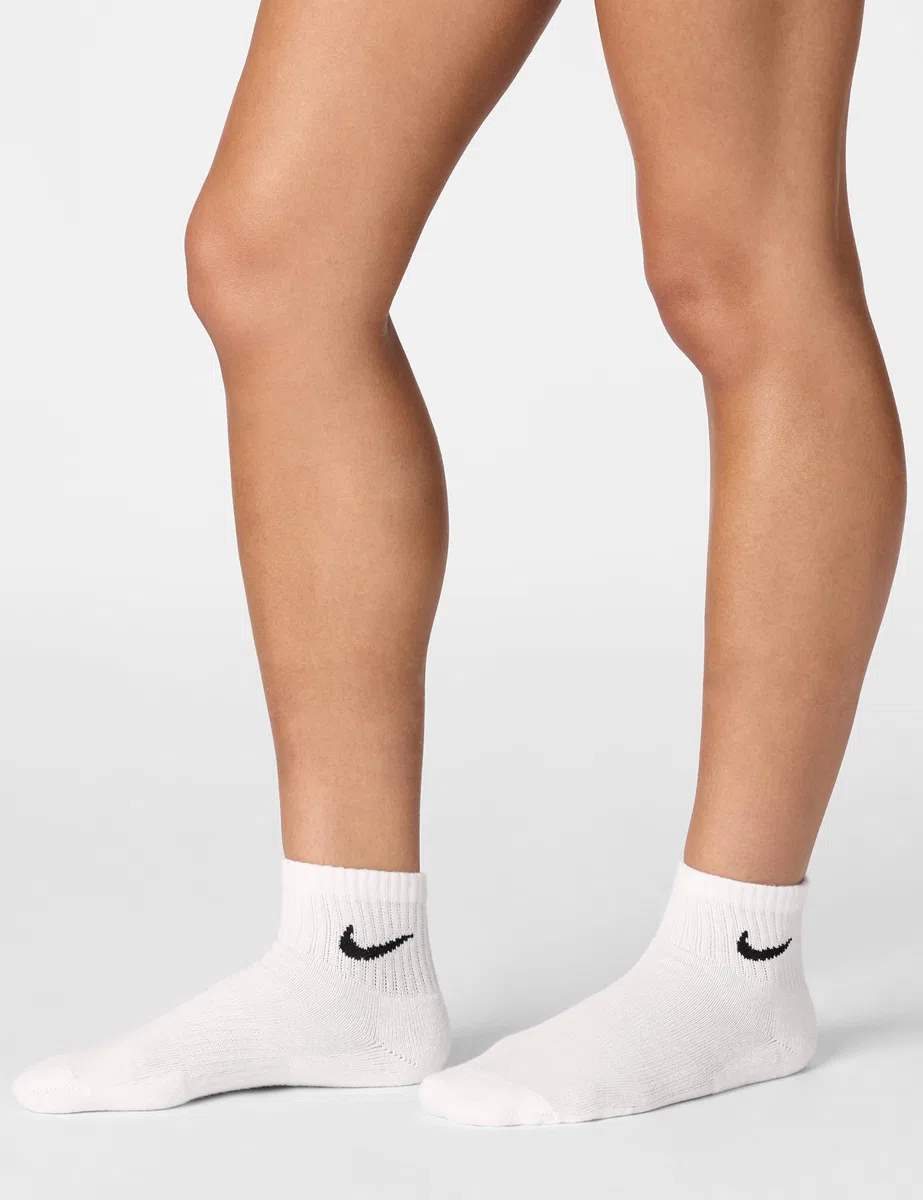 NIKE 6 X Sport Freizeit Socken Strümpfe 2X3er Pack SX7677, Farbe:Weiß, Größe:L = 42-46