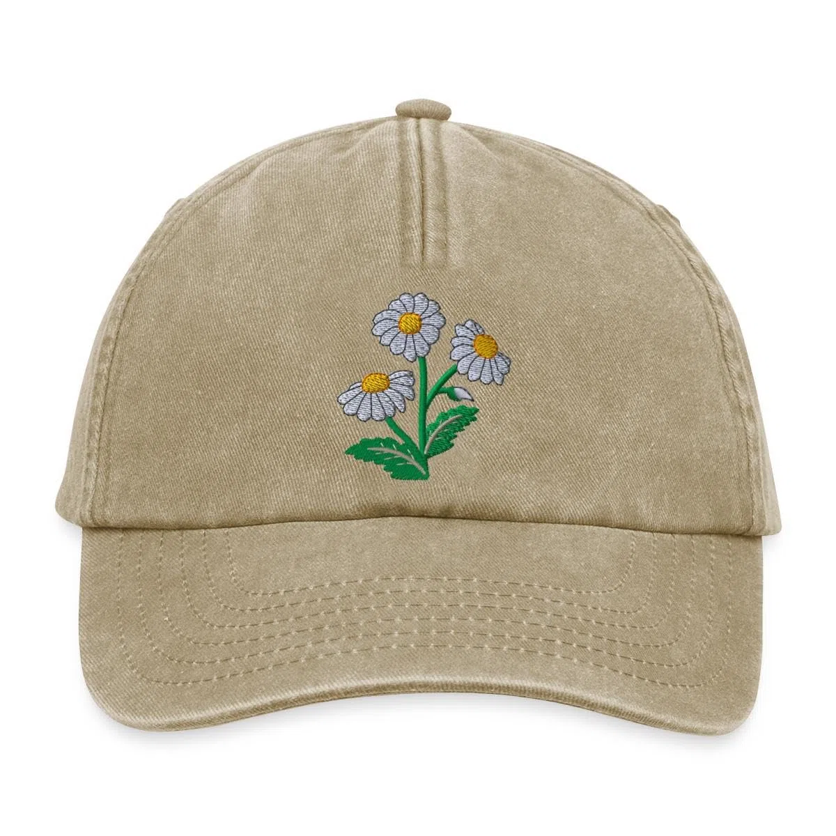 Spreadshirt Gestickte Gänseblümchen Vintage Cap
