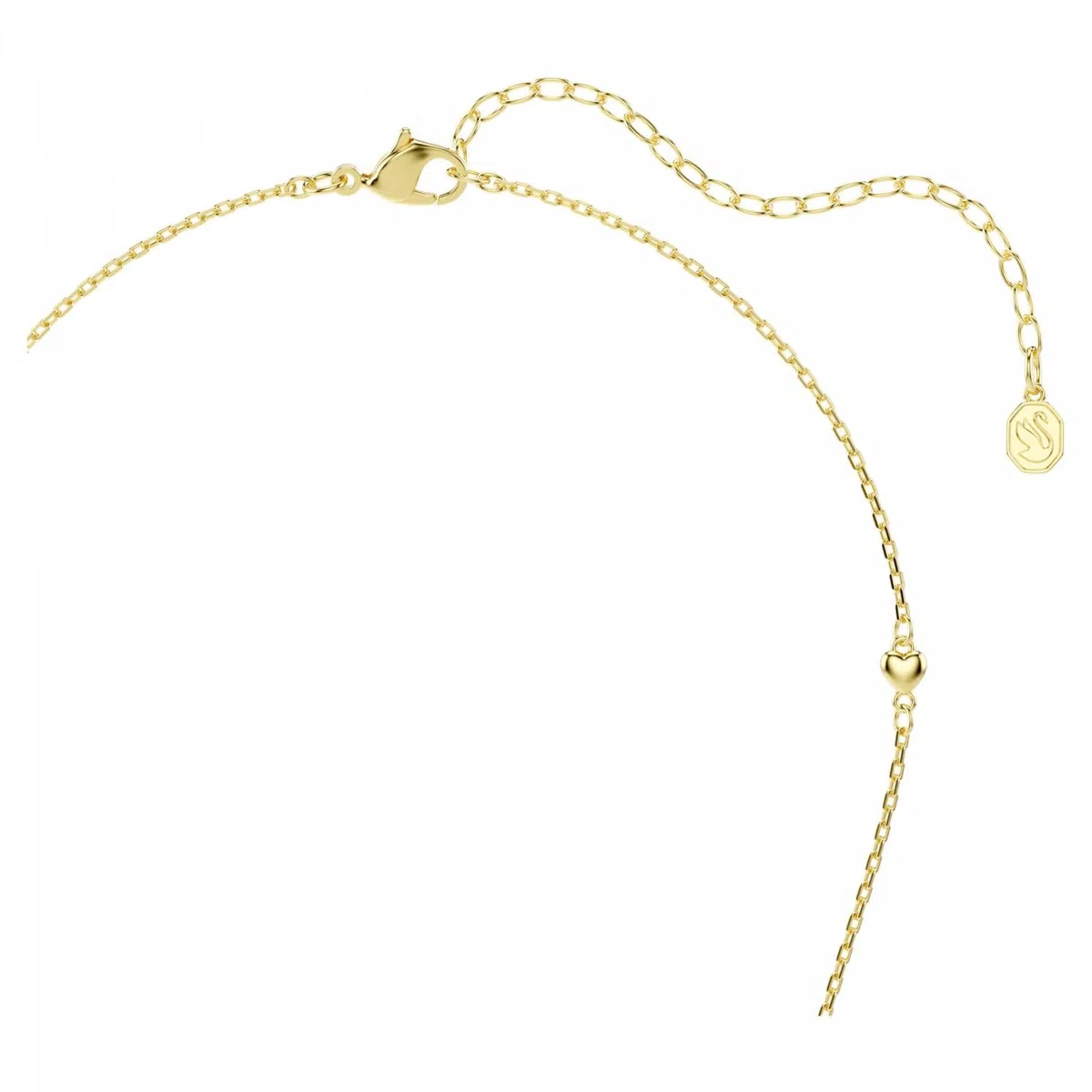 Swarovski Idyllia Anhänger, Verschiedene Schliffe, Herz, Weiß, Goldlegierungsschicht