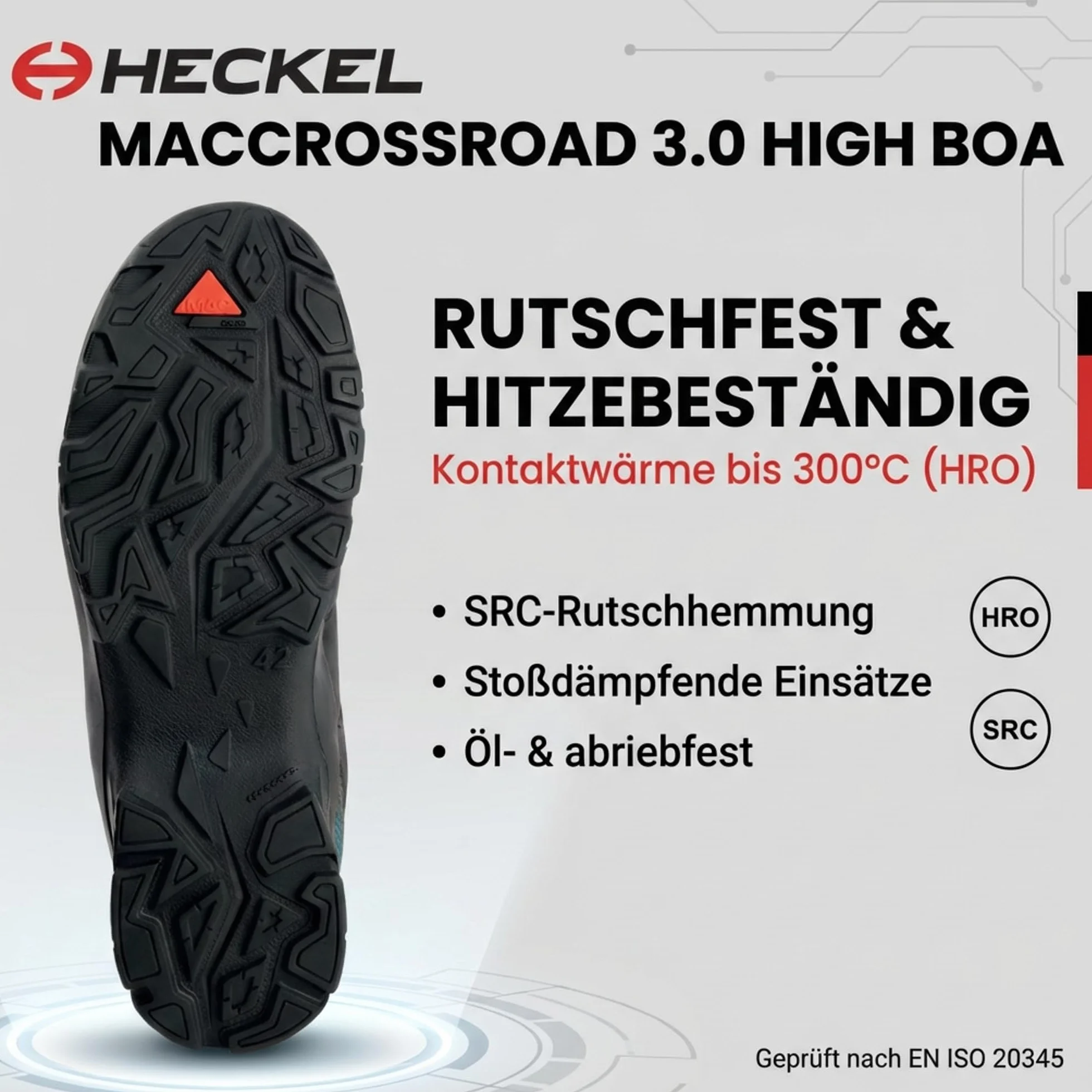 Heckel MACCROSSROAD 3.0 S3 Sicherheitsstiefel - Sicherheitsschuhe mit BOA Verschluss - wasserabweisend