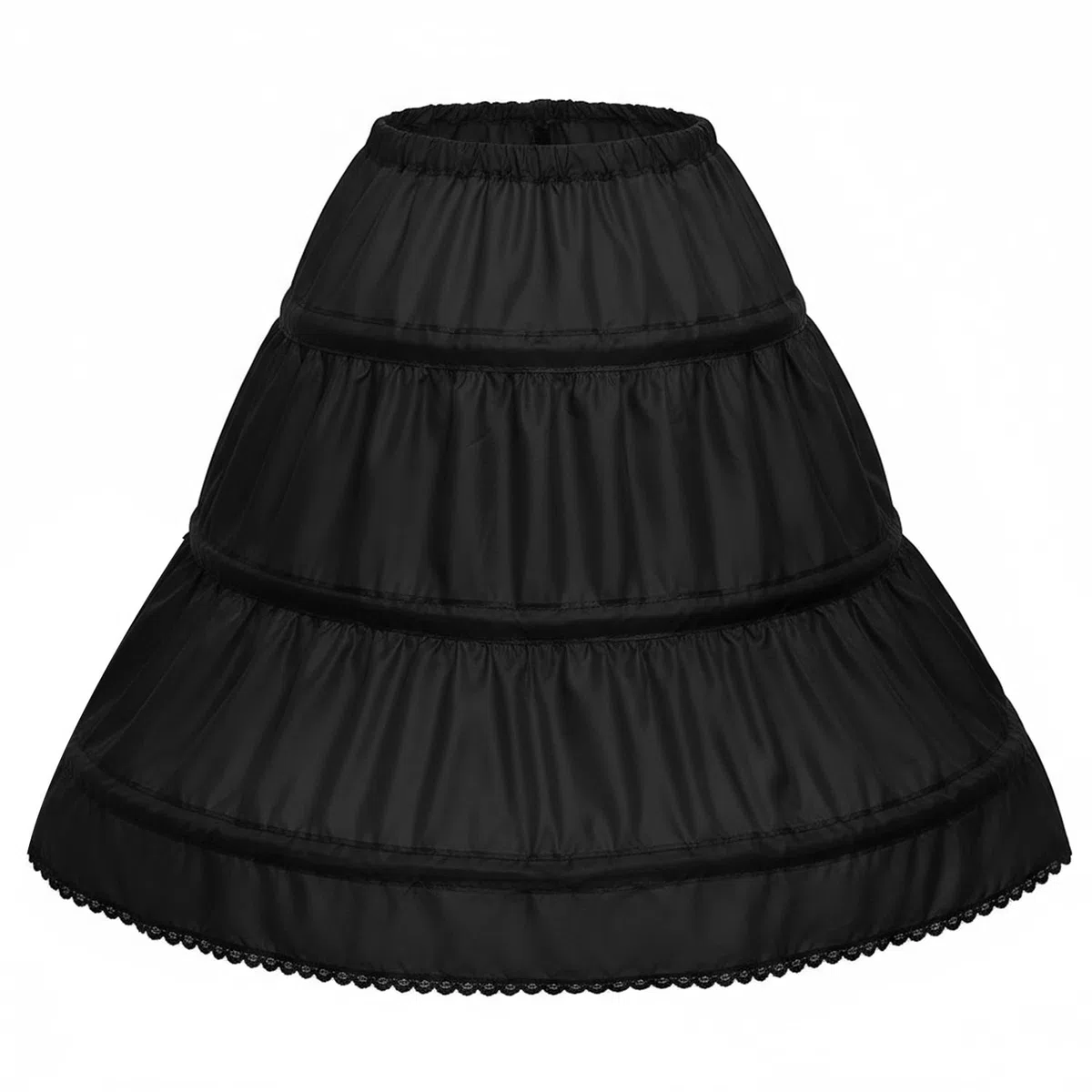 Abaowedding Girls' 3 Hoops Petticoat Full Slip Flower Girl Crinoline Skirt