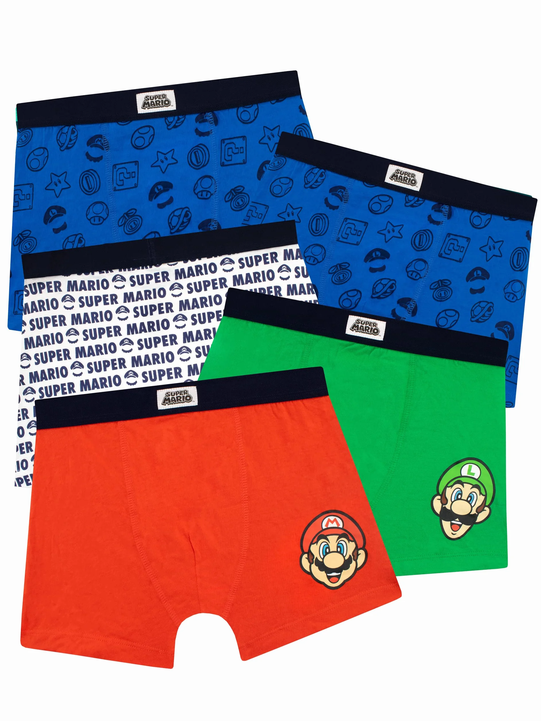 SUPER MARIO BROS Jungen Mario Briefs 5er Pack Unterwäsche für Kinder