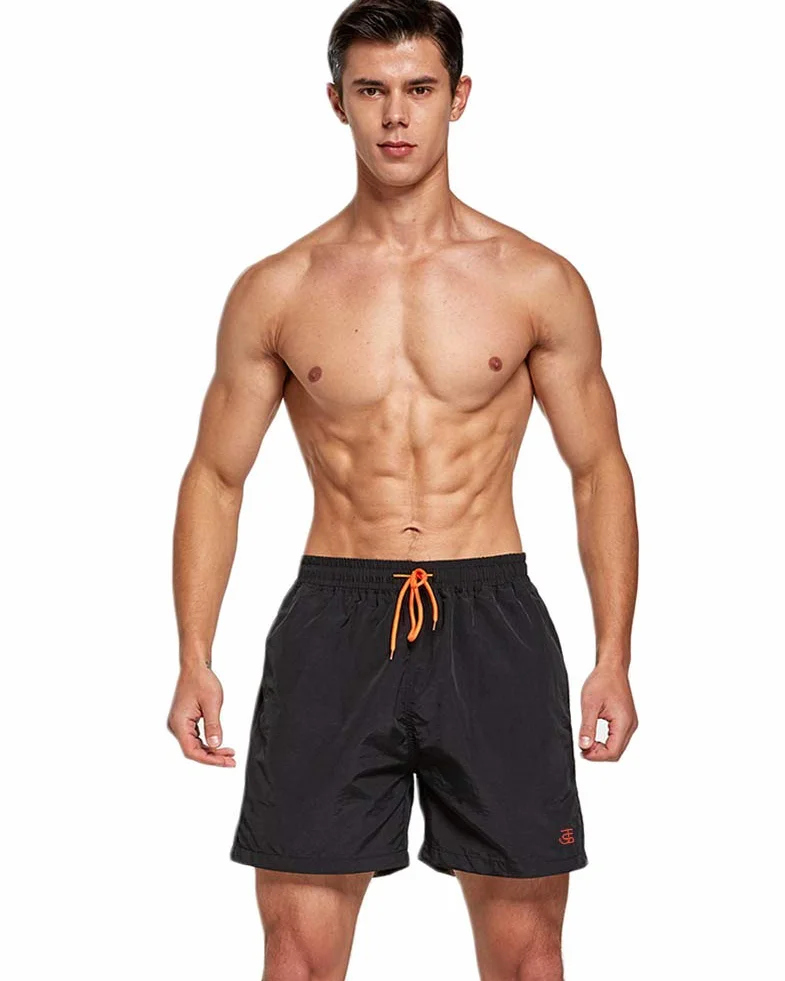 JustSun Badehose Herren Schnelltrocknend Boardshorts mit Mesh-Futter und Verstellbarem Tunnelzug