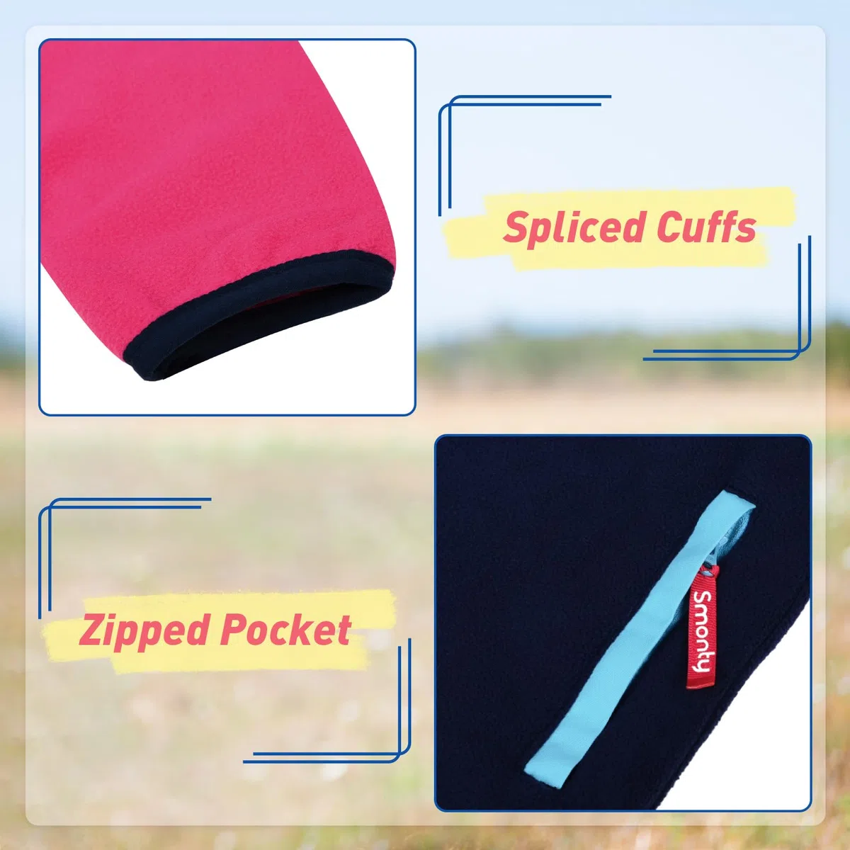 SMONTY Kinder Fleece Jacke, weiche warme Layering-Jacke mit Reißverschluss,leichte Jacke für Jungen und Mädchen.