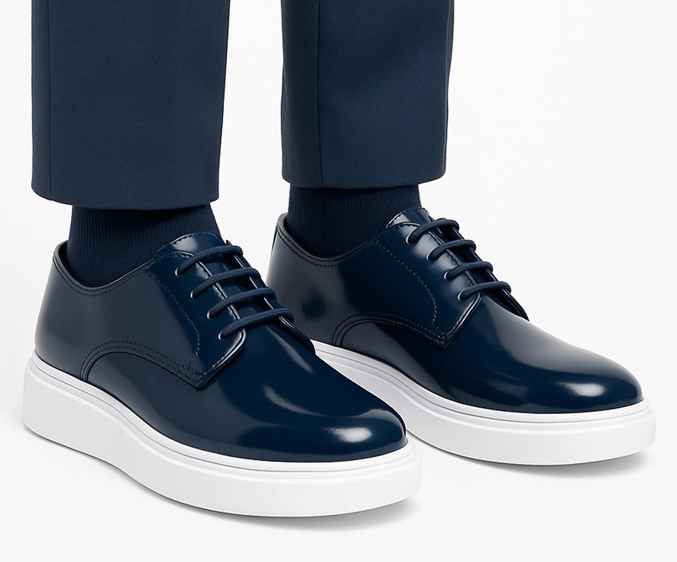 SIRRI Jungen-Gibson-Lackschuhe, klassisches Schnürdesign für formelle und Freizeitkleidung