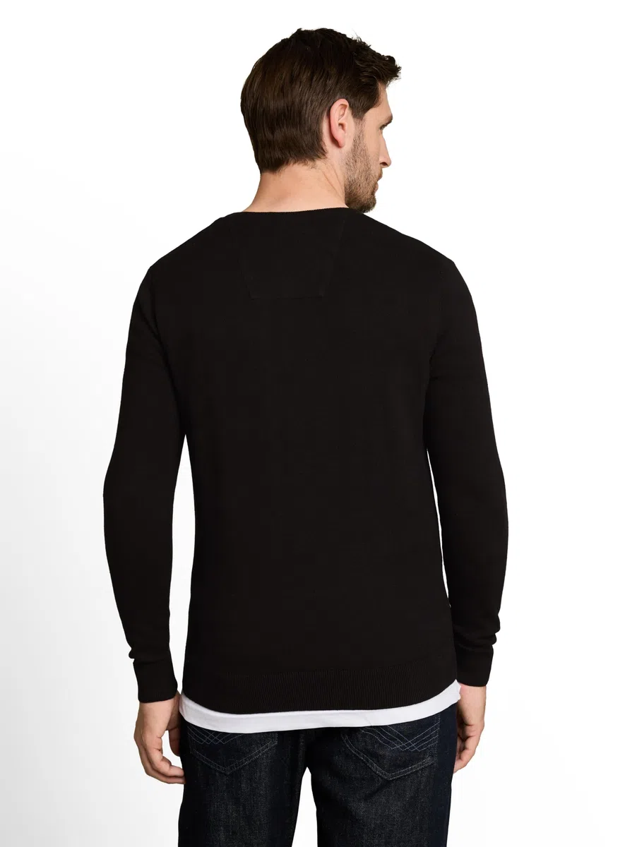 TOM TAILOR Herren Strickpullover mit V-Ausschnitt