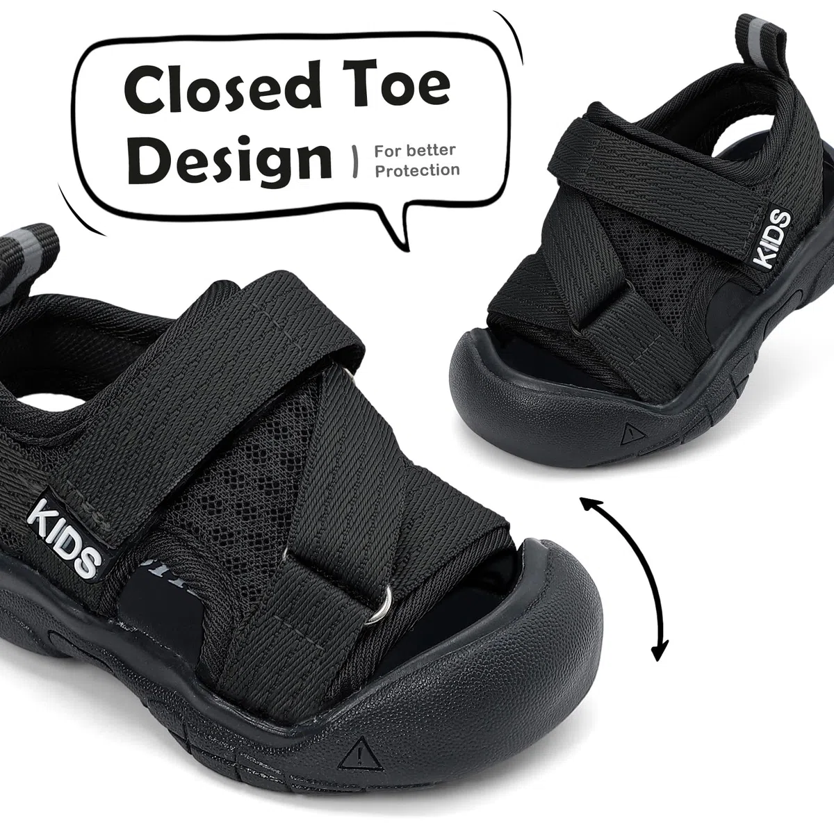 Baby Sandalen Junge Trekkingsandalen Kinder Sommer Geschlossene Zehen Barfuß Sandalen mit rutschfeste Gummisohle