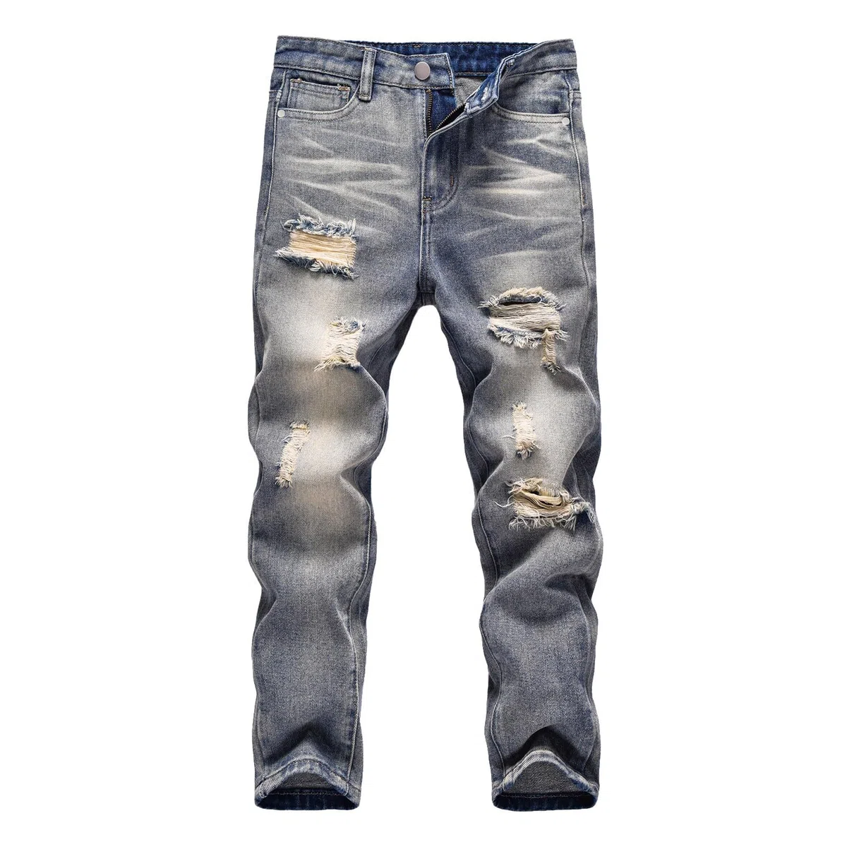 Jungen Skinny Fit Zerrissene Distressed Fashion Kinder Denim Jeans Hose