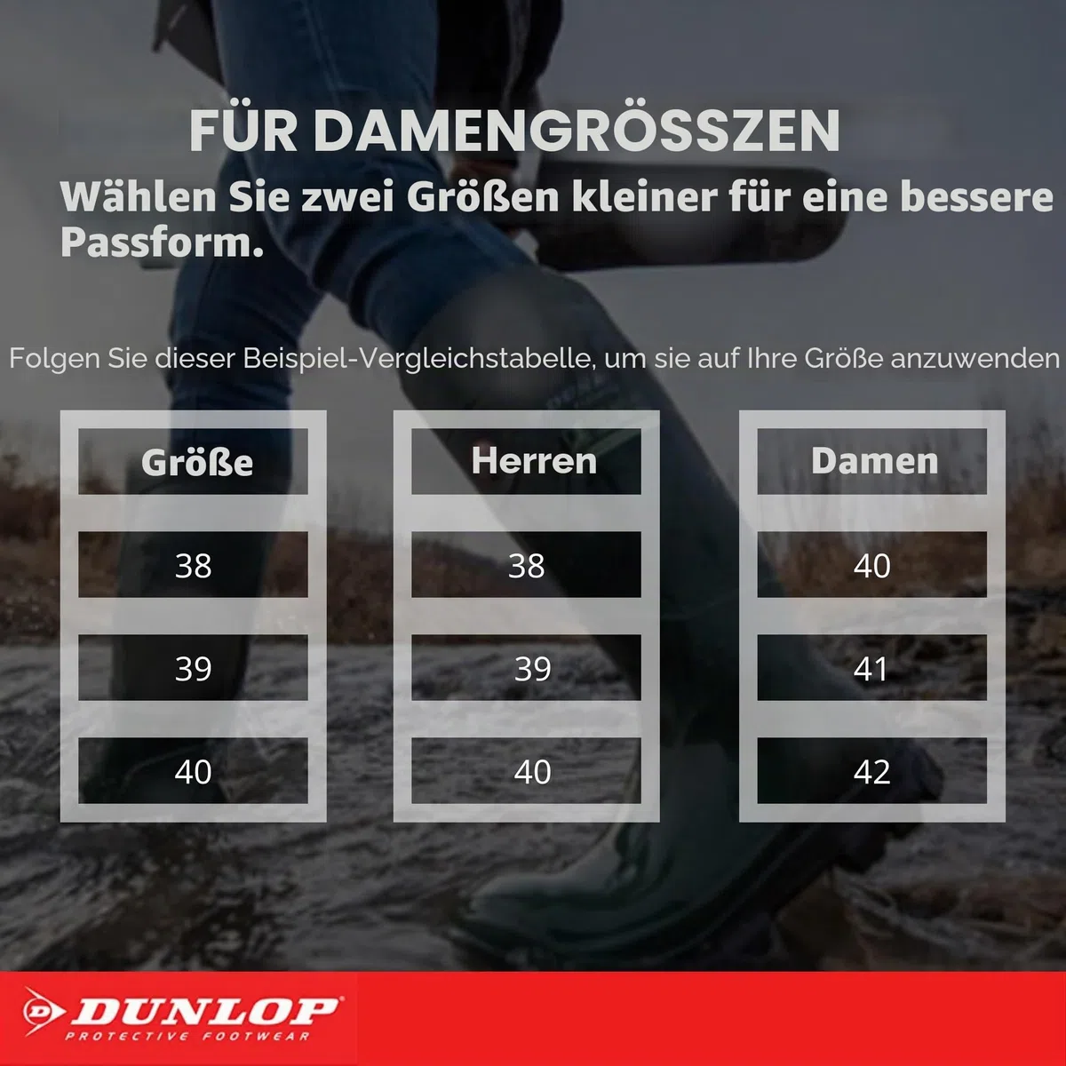Dunlop Bicolour Gummischuh, Weiß/Grün, 44
