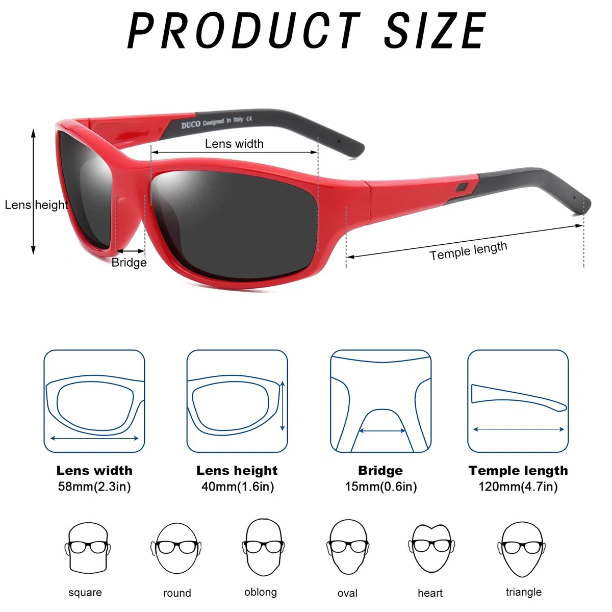 DUCO Sonnenbrille für Kinder Polarisierte Sonnenbrille Jungen & Mädchen mit Flexible Gummi UV400 Schutz